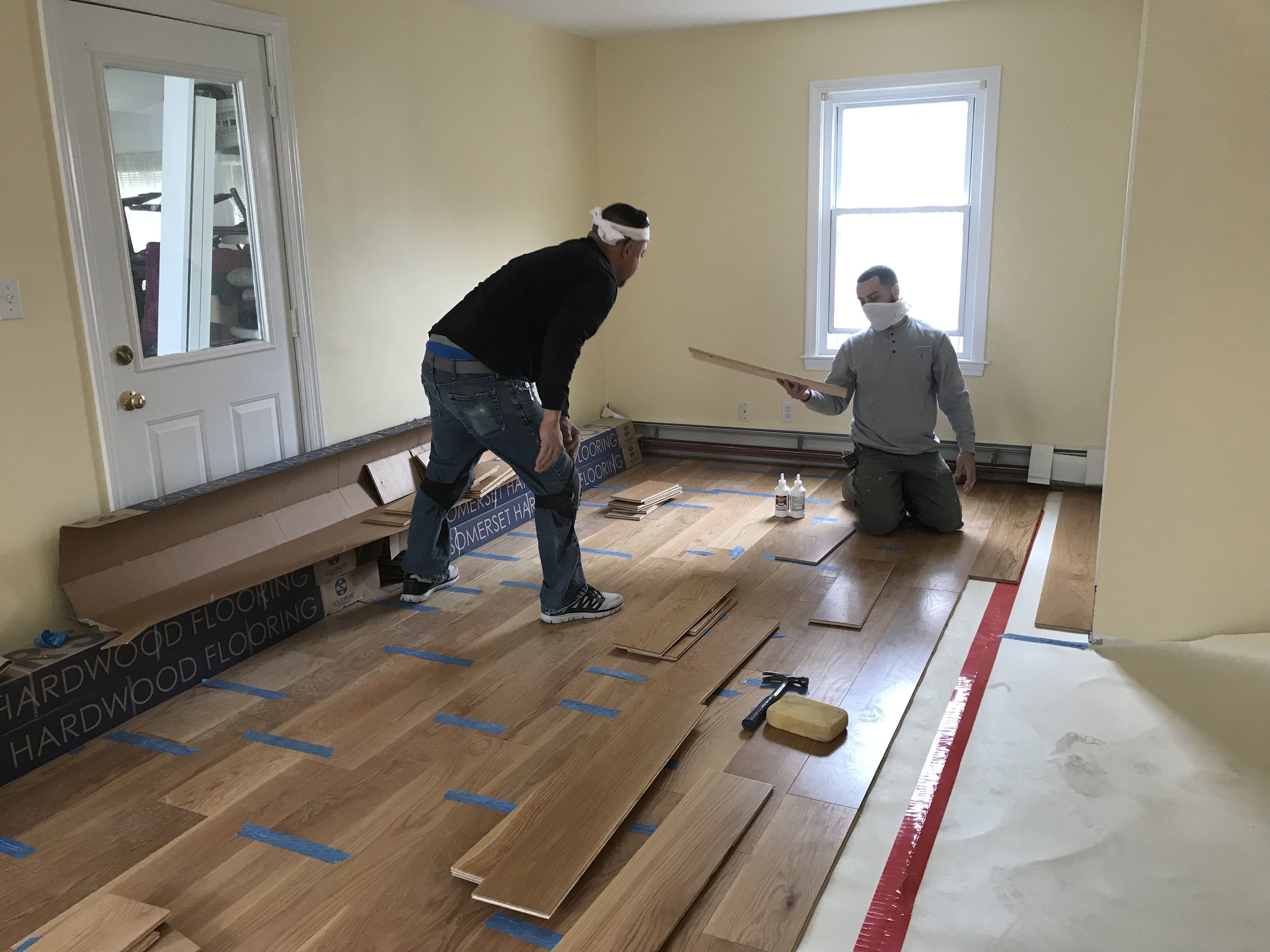 Shaw Remodeling - Progress photo - Kitchen and living room renovations with new flooring - Niantic CT  (5).jpg
