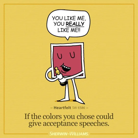 Sherwin Williams Paint color heartfelt - Funny Home Improvement Cartoon