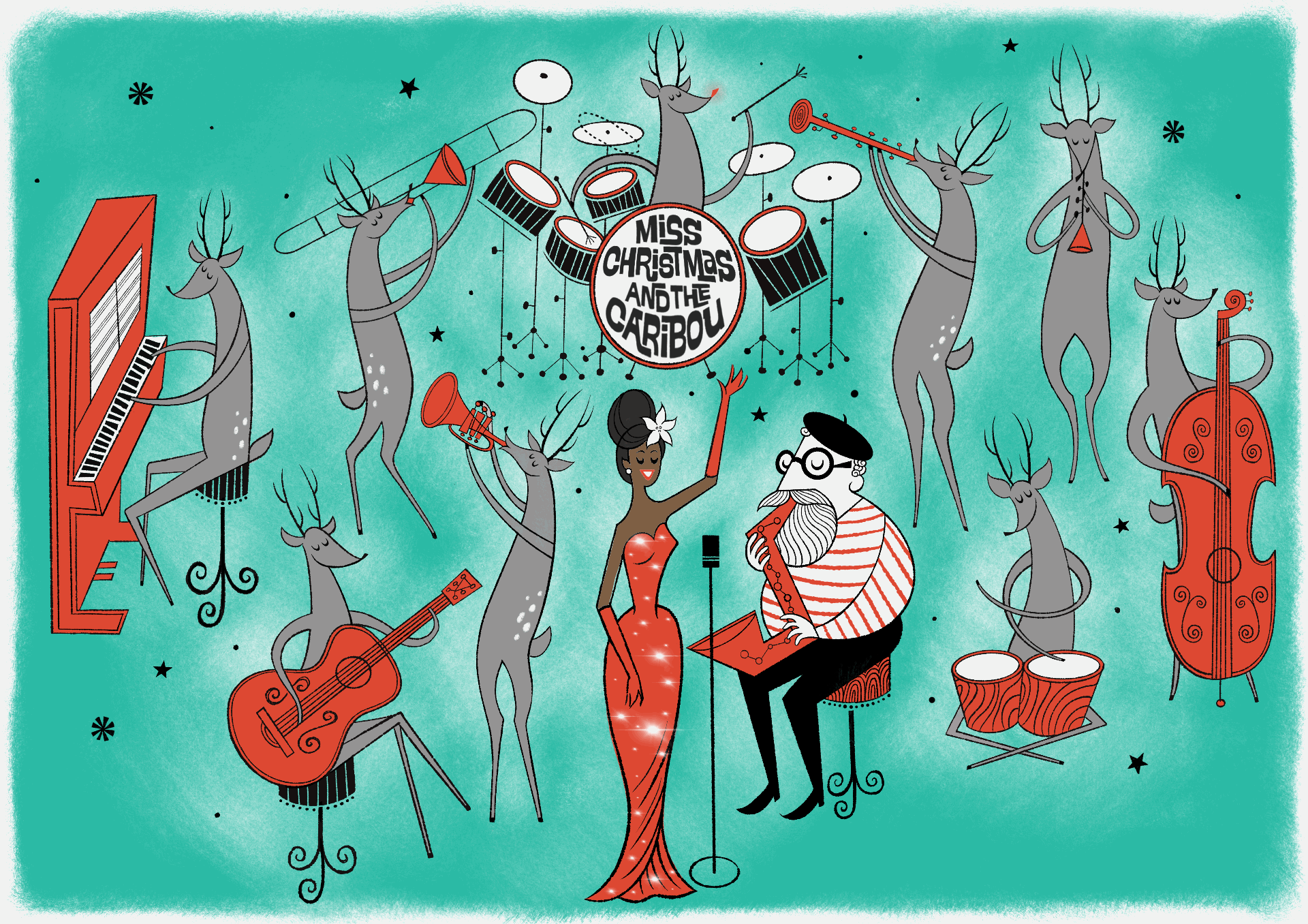  Christmas card illustration and animation, 2022 