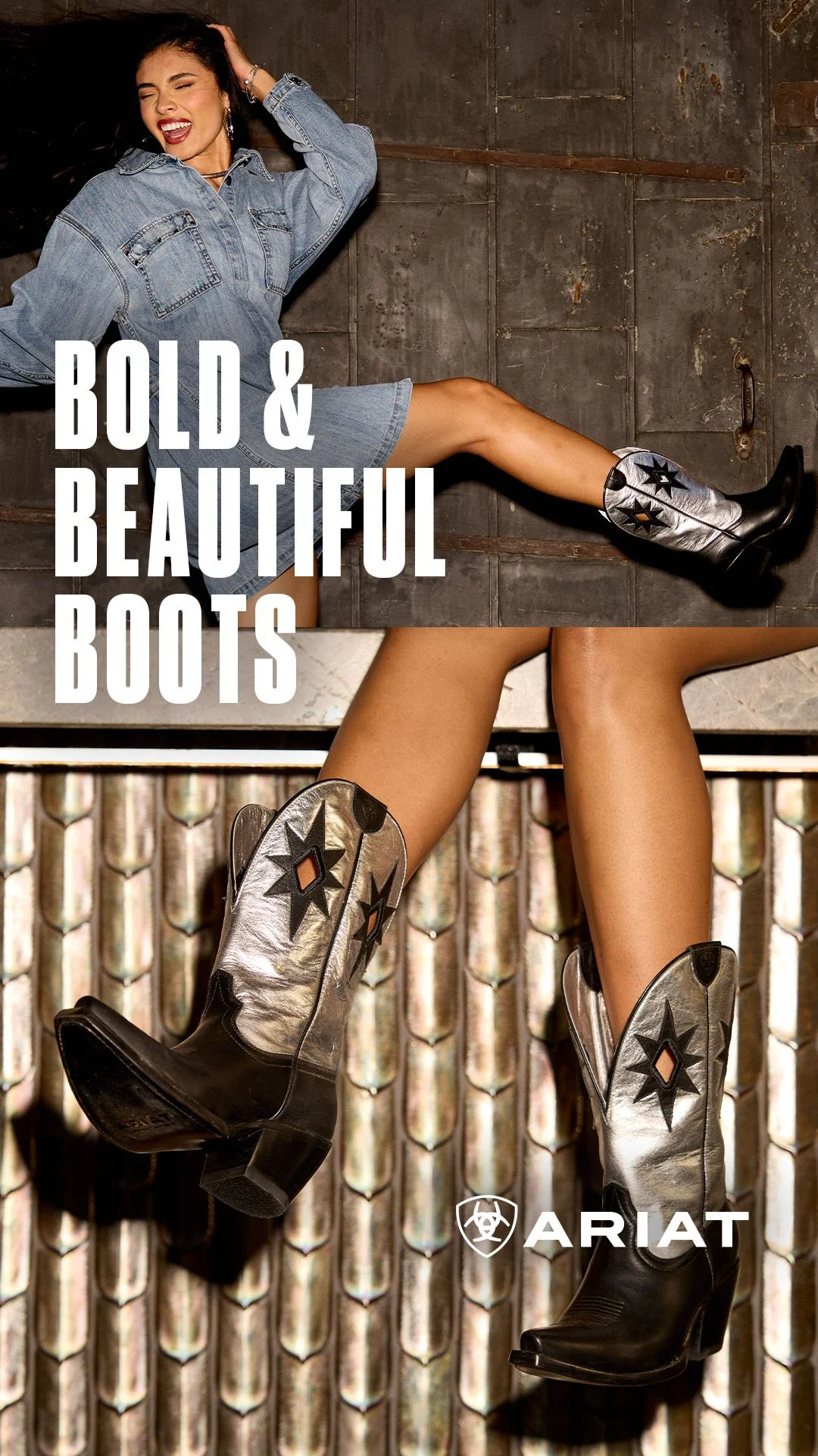  Ariat promotional materials featuring the Starlight, S/S25 