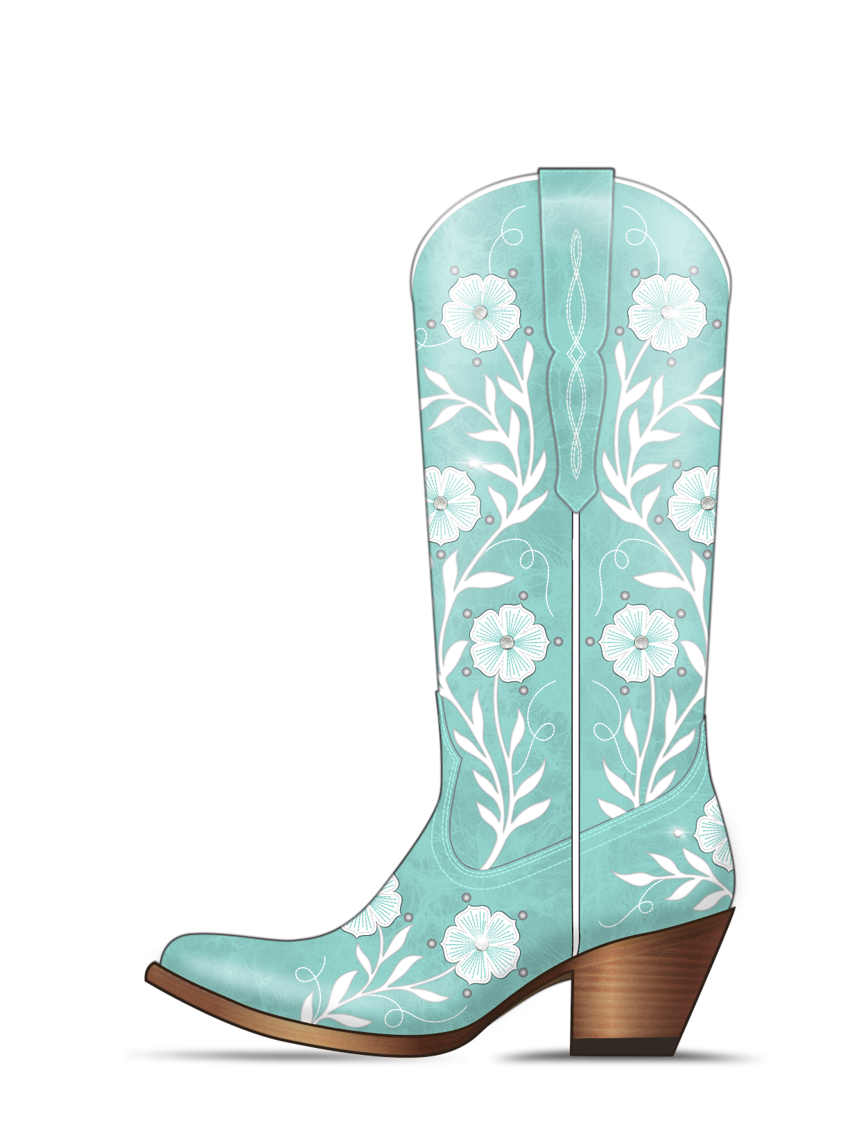  CAD of Ariat Romance boot, S/S25 