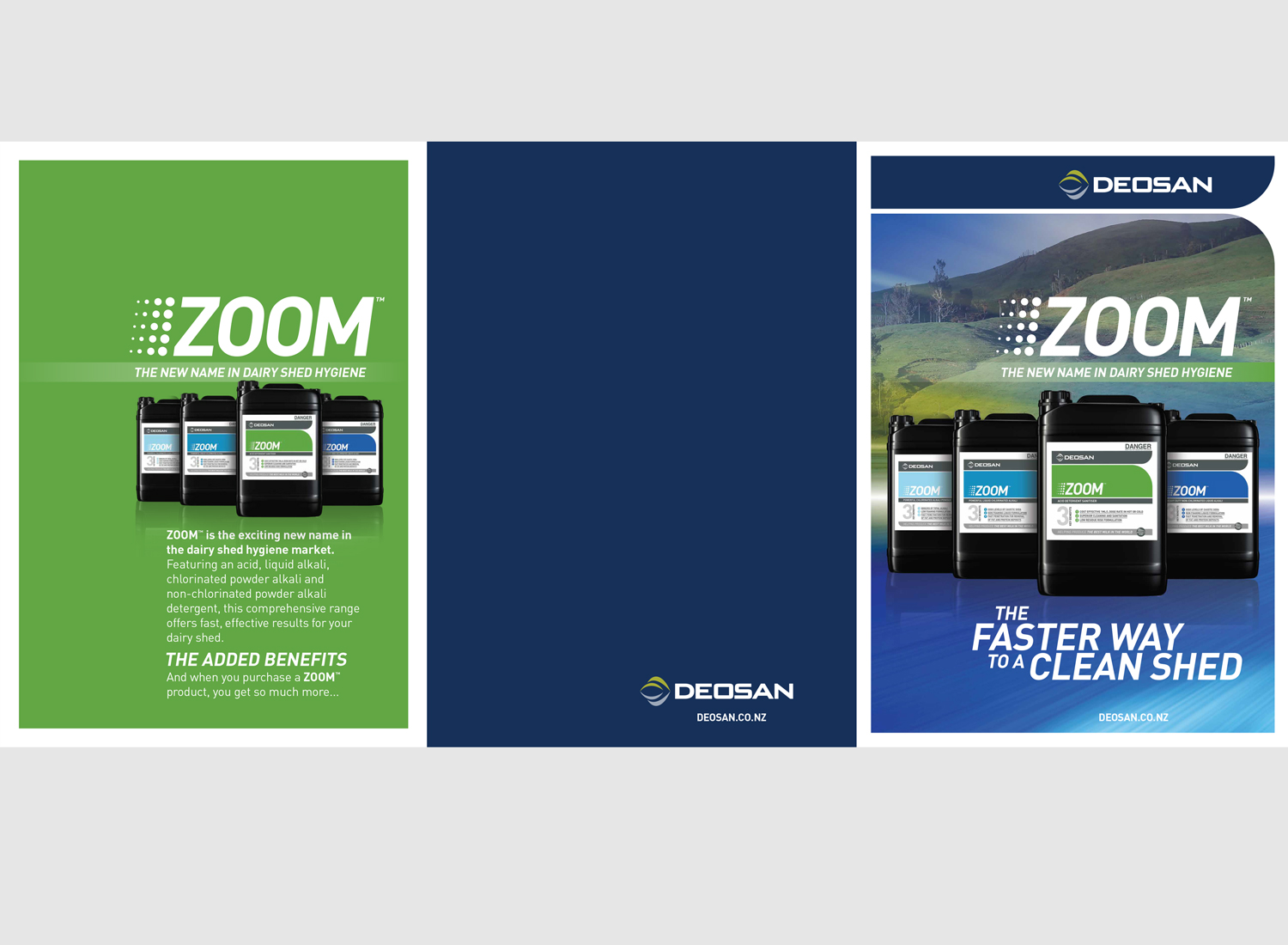  Promotional brochure for ZOOM, dairy shed hygiene product range 