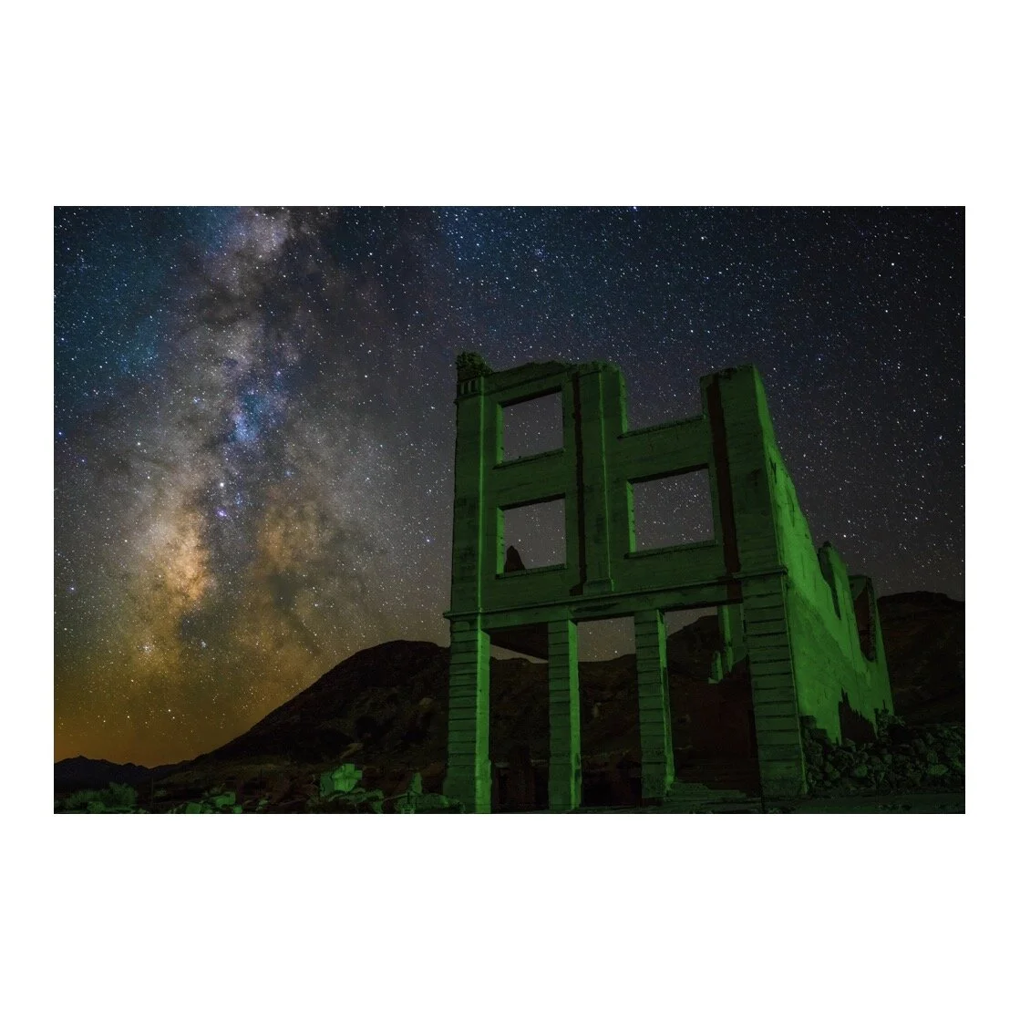 rhyolite ghost town astrophotography print