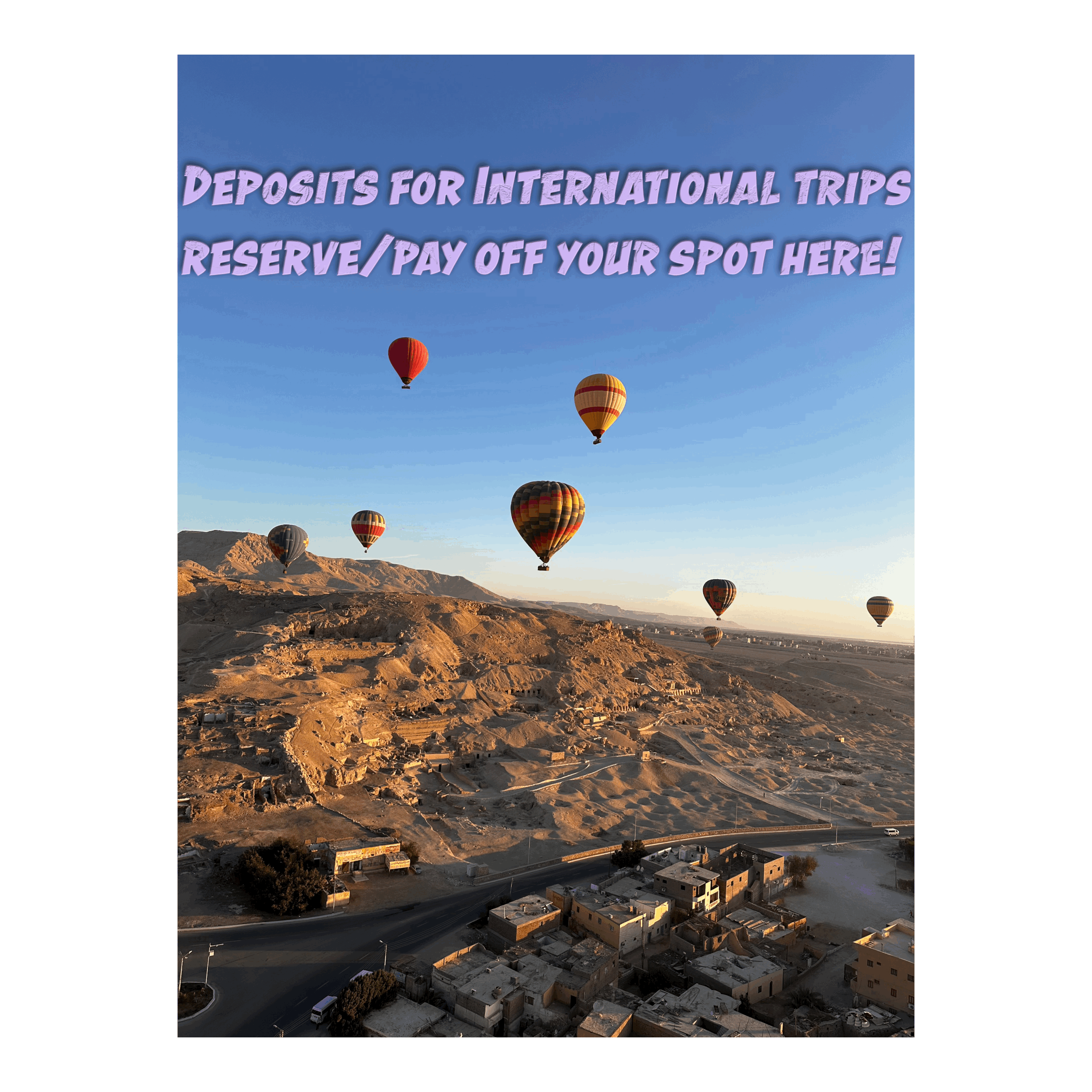 International Tour + Workshop Deposits