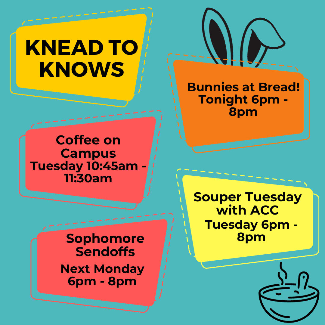 Here are some brief Knead to Knows for this week! Check out the Espresso Shot for more info!