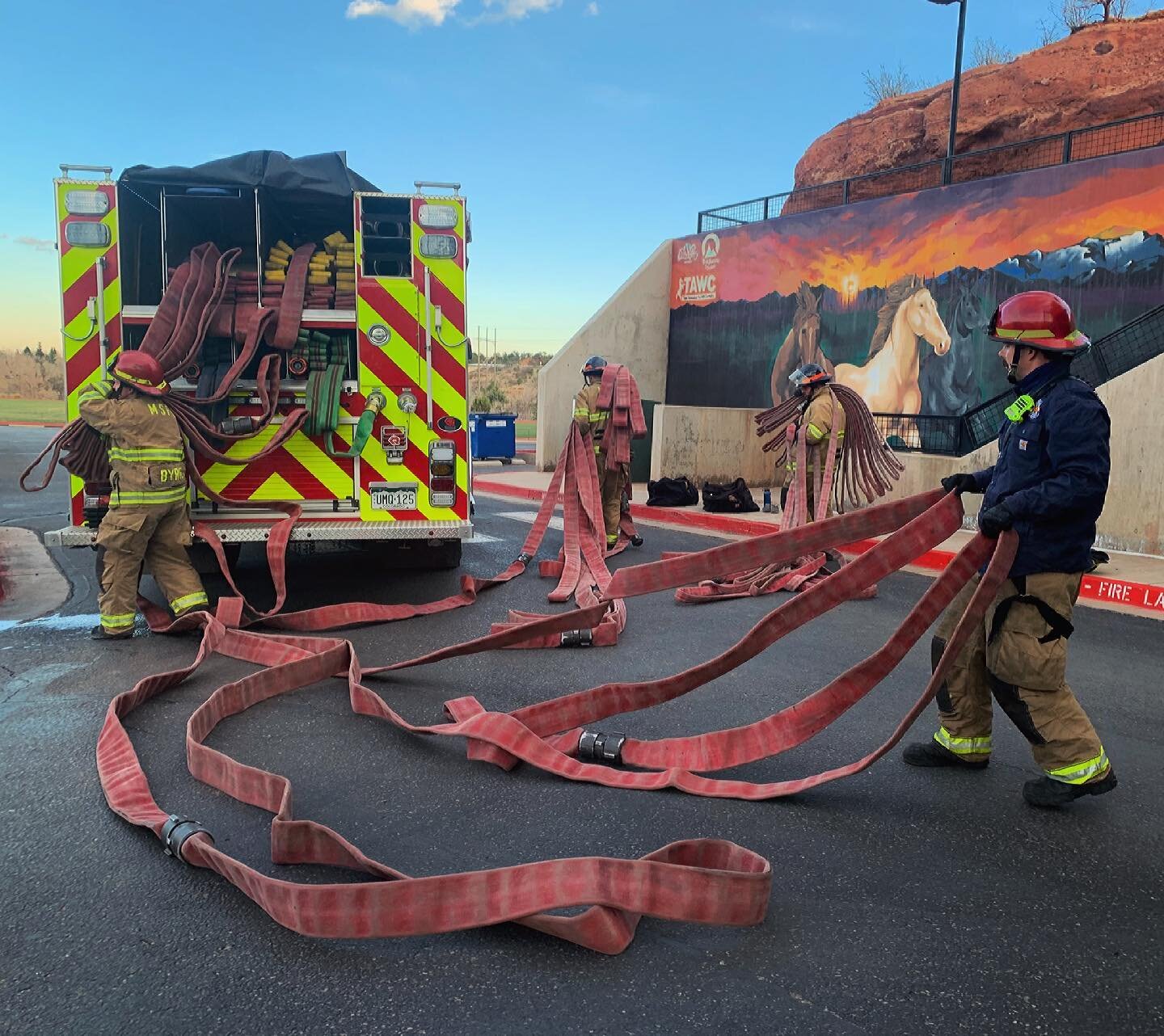 There&rsquo;s nothing more fun than stretching over 1,000&rsquo; of hose in training.