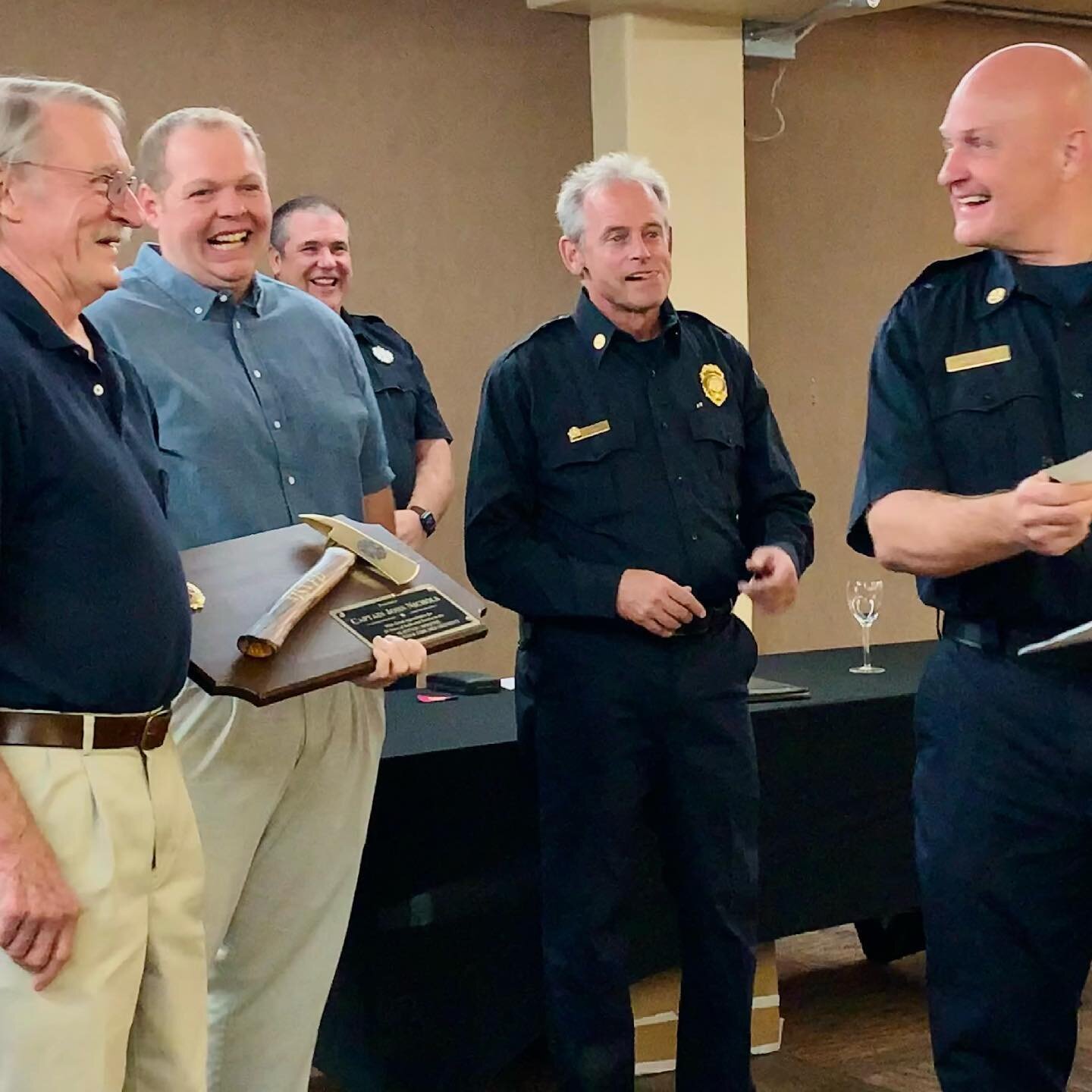 We had a great awards banquet last night at @gogtradingpost! Honored 43 years of service by Capt. John Nichols, promoted @amanda.malinaric to Lieutenant, and 2020 Firefighter of the Year went to @msmollygrace, amongst other awards and announcements.