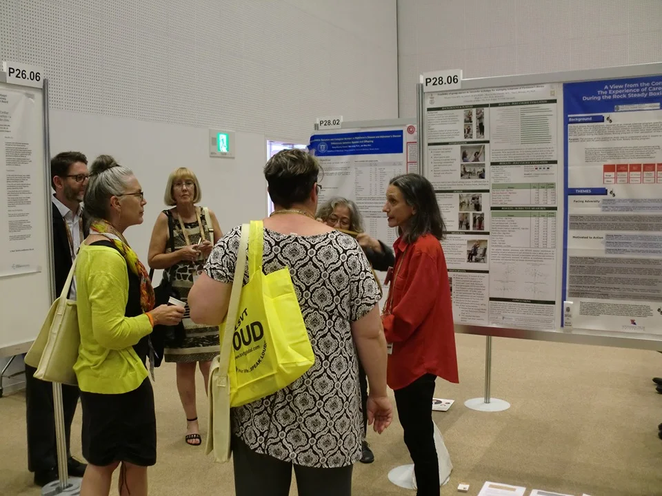 Monika Gross presenting research on the “Poised for Parkinson’s” course at the 5th World Parkinson Congress in Kyoto, Japan, June 4-7, 2019