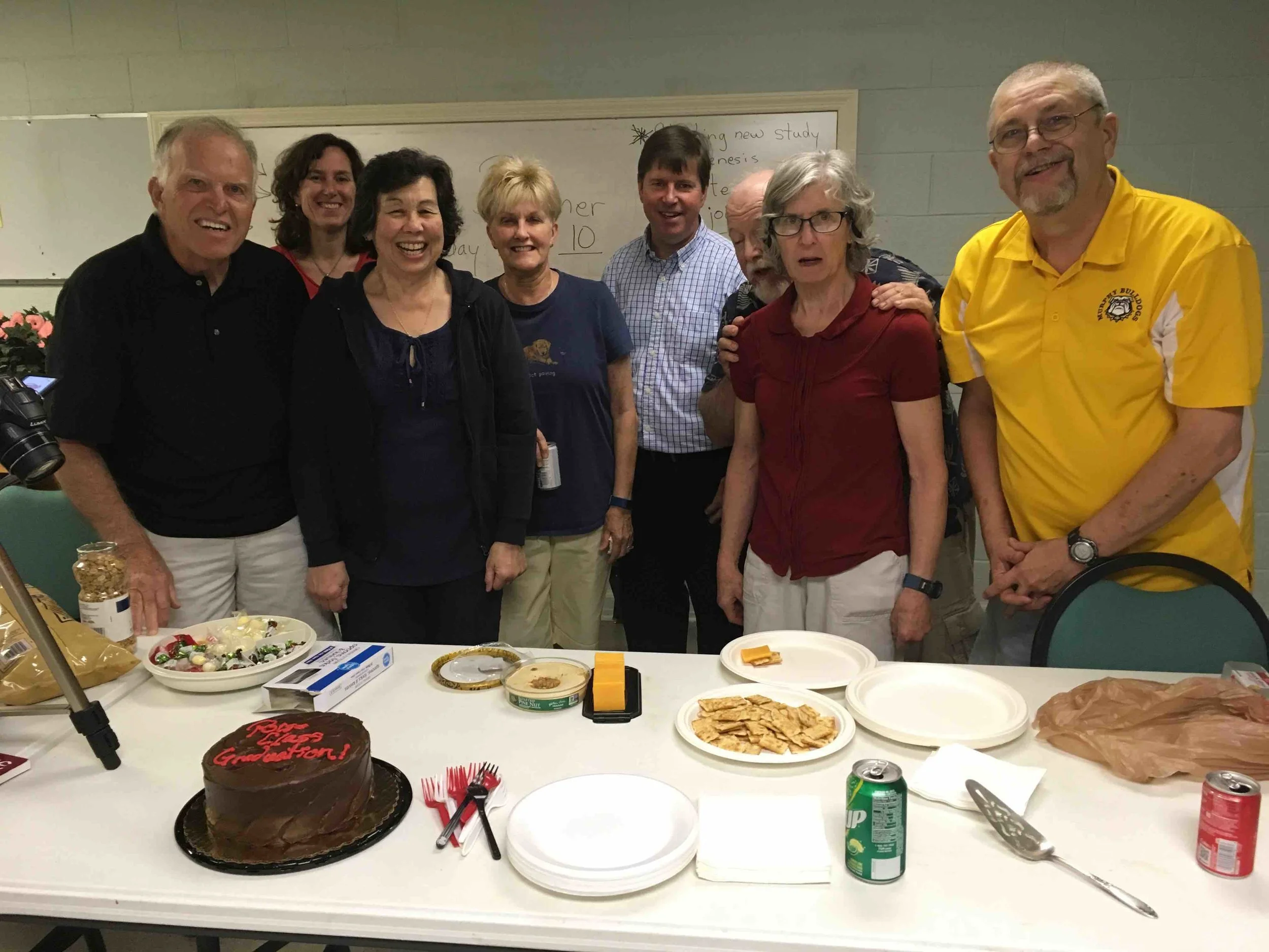 Graduation celebration of participants in a “Poised for Parkinson’s” course in Asheville NC, May 2019