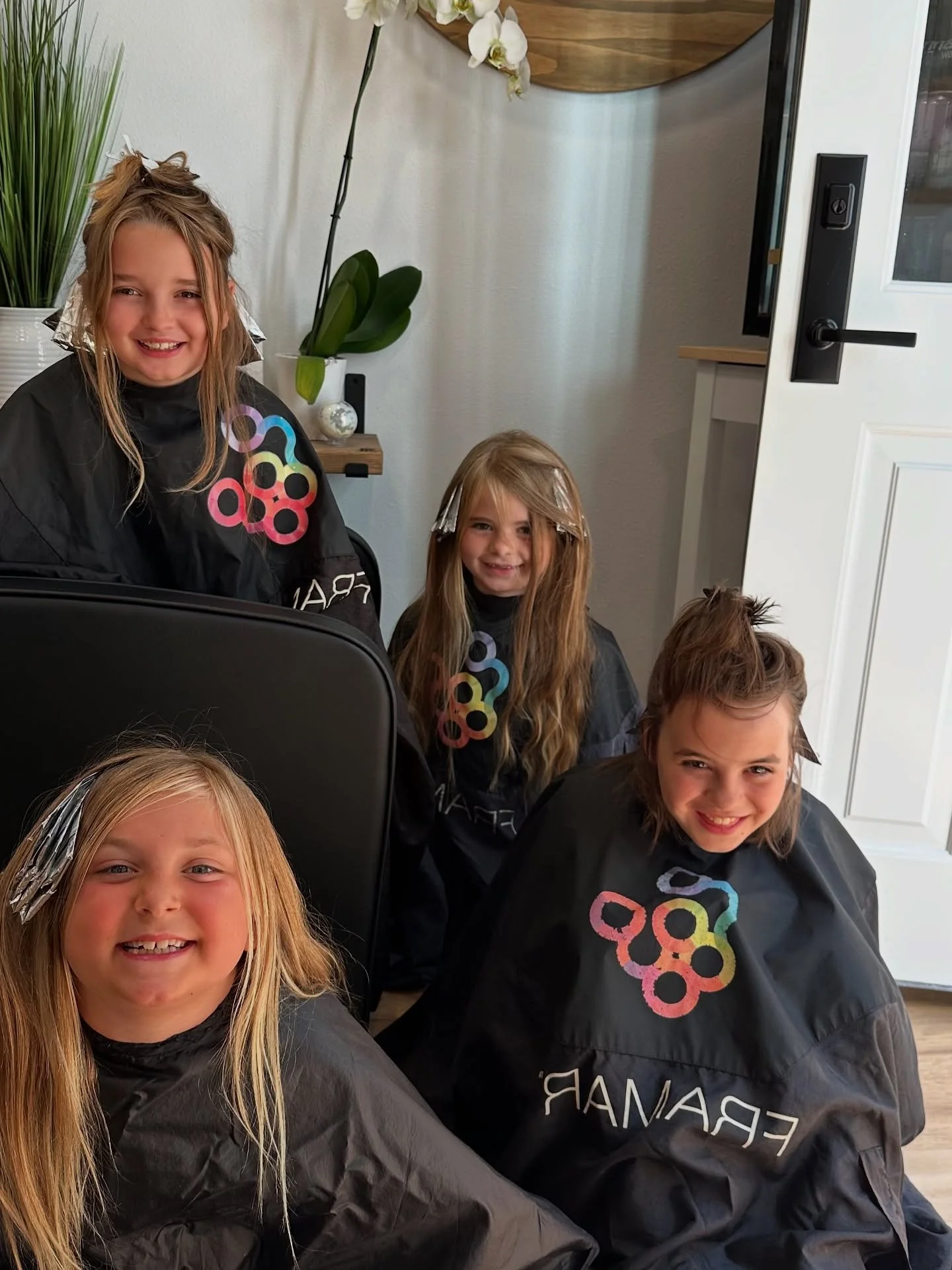 Only these cuties could convince me to funky colors! Such a fun core memory, I am honored I got to do these beauties first color!
I told Charlie I wouldn’t color her hair until middle school, but I surprised her this morning and let her get her