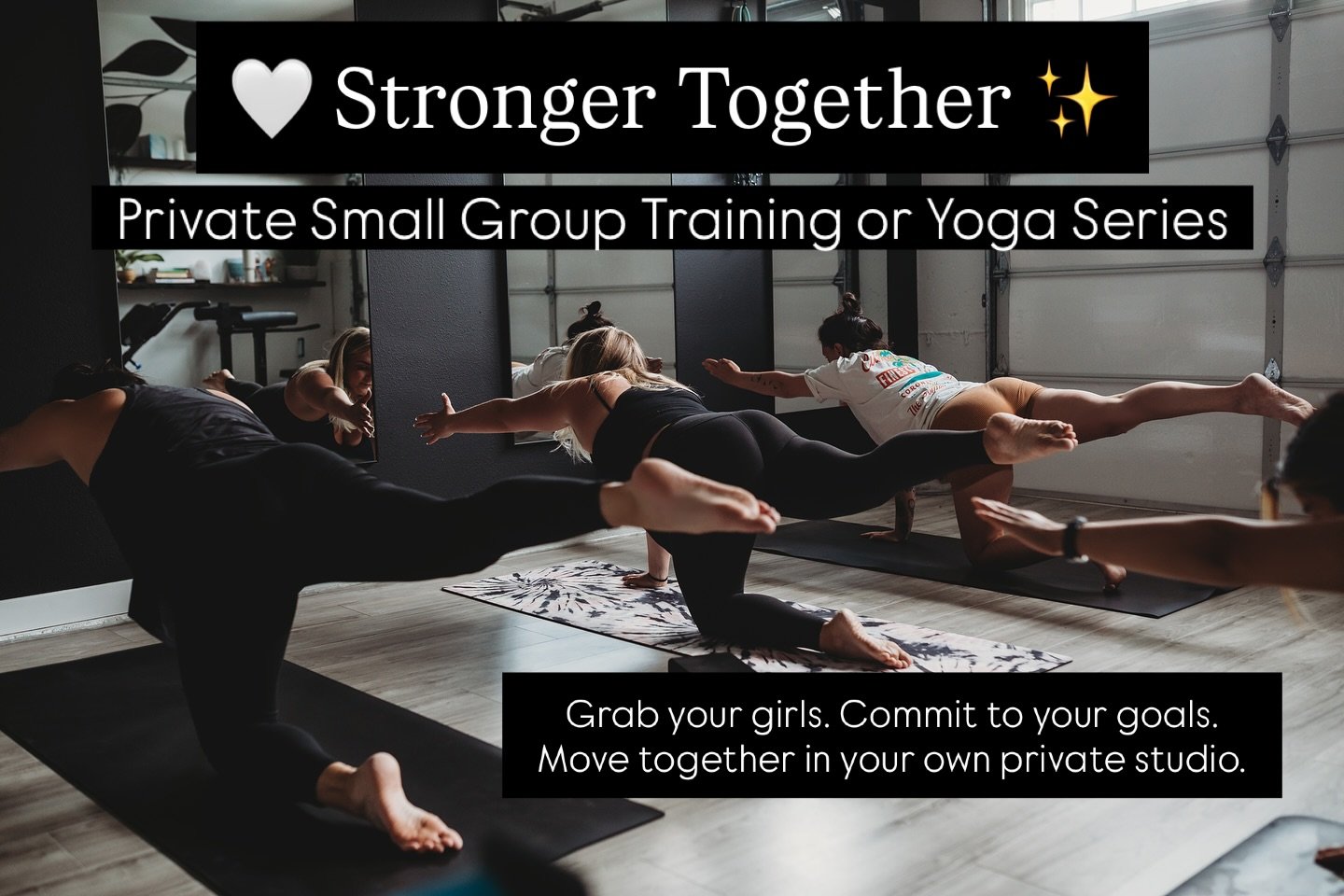 You know that friend group chat where everyone says,
&ldquo;Let&rsquo;s start working out together soon&rdquo;?

This is your sign to actually do it. 💪

Introducing Stronger Together &mdash;
private small-group training or yoga sessions made for 2&n