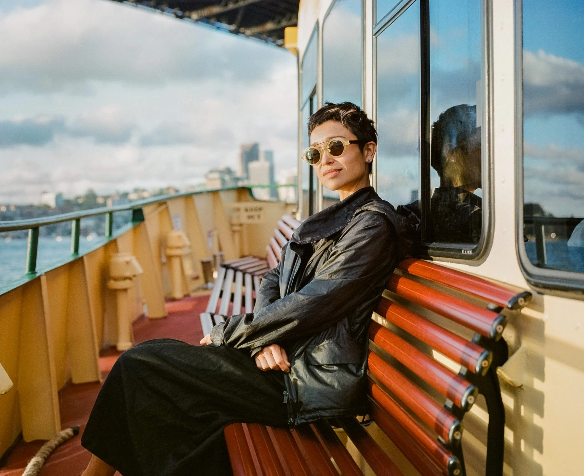  Maya on the ferry, Sydney Harbour / Gadigal Country 