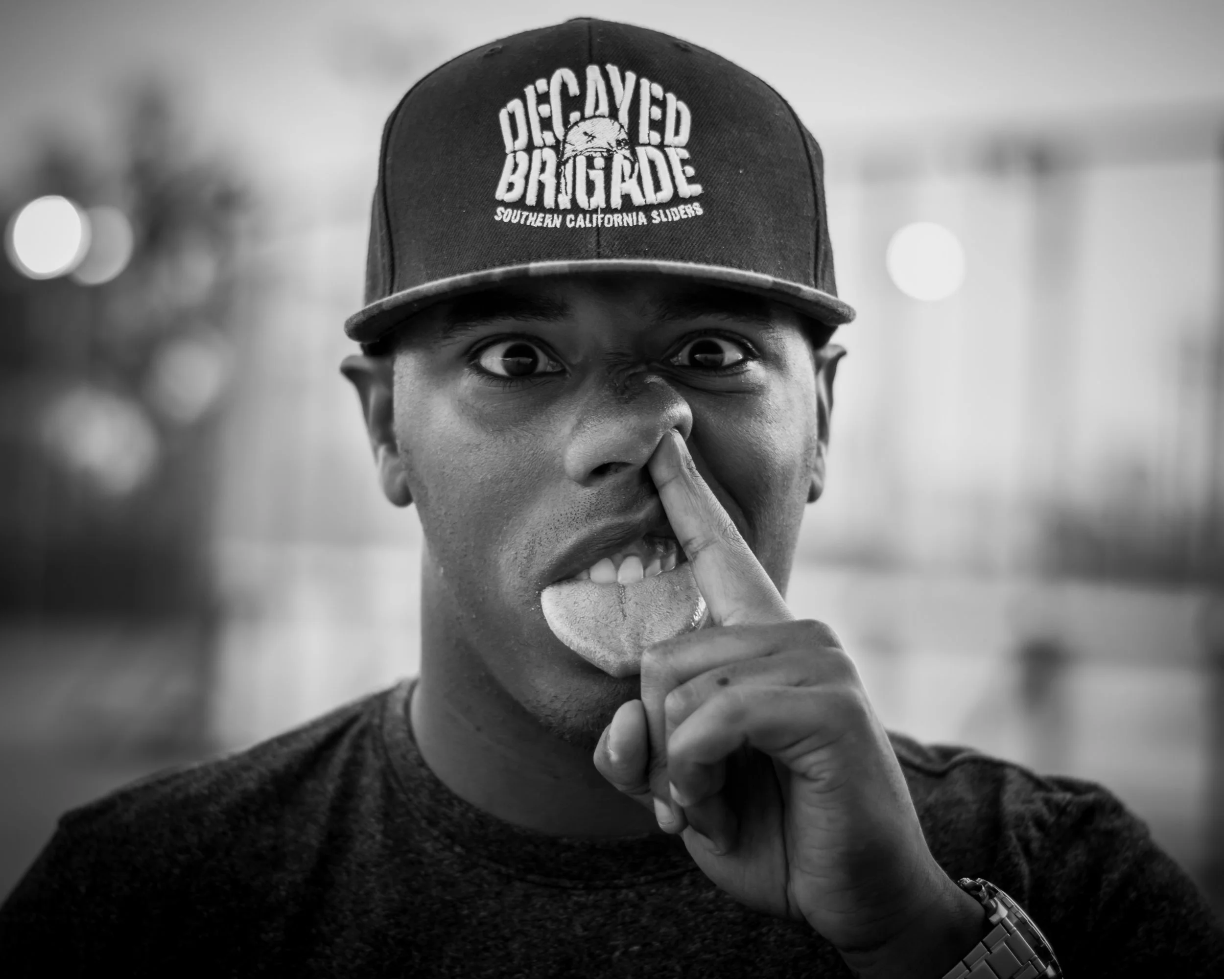Greg "Seaweed" Daniels Years in the Brigade: 5 Day Job: Marketing for the Los Angeles Dodgers What was the first maze you worked in what year and what character?: 2010 Black Widows Cavern , A old White Miner. What attracted you to Haunt?: From being a fan as a kid. Where does your passion come from?: Remembering being that kid being made fun of for liking scary farm and remembering watching seasons of scream everyday after school. What was your first year of sliding ever? 2006 How does it feel once you begin sliding during a show?: There's no feeling like it , being in the moment you can finally feel all those months of practices paying off. What inspires you?: Other people around me but mostly my mom. How do you prepare for a show?: Stretch , watch past shows on what to work on and just relaxing and staying off my feet as much as possible. What do people not commonly know about you: I'm left handed. What other venues/events have you previously worked at: Knott's Scary Farm. What's been your biggest challenge you have overcame: Being doubted that I would become a slider and being told that it was just not for me as far as being a monster. What do you wish you would have known when you started: How much duct tape I would need in a single season. Just kidding but just go in there with a open mindset and know that everyday is different.