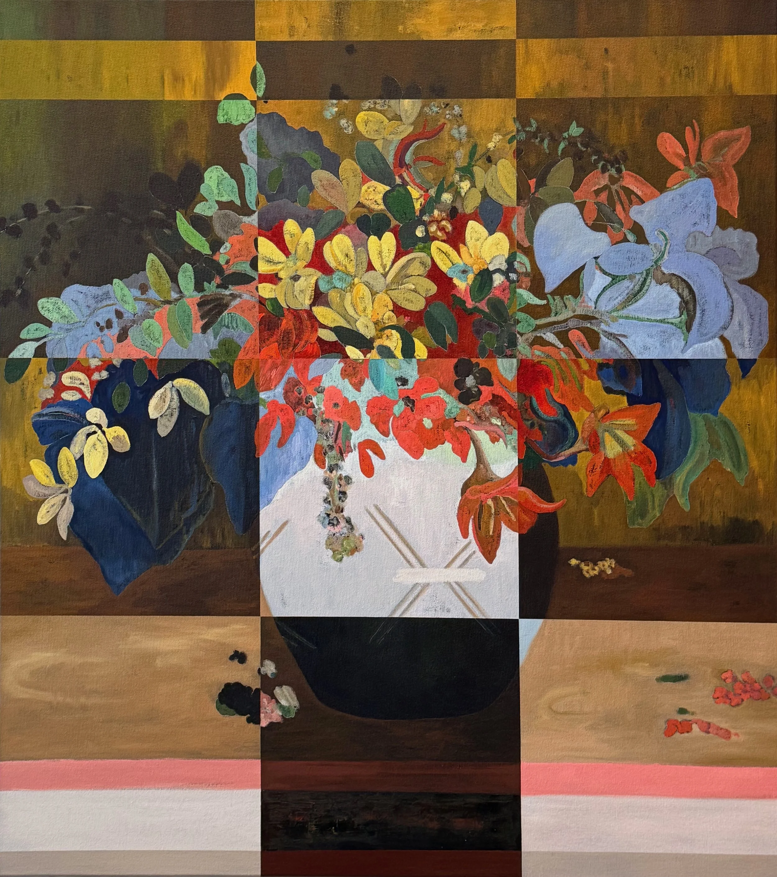 Flowers from Gauguín (umber grid)