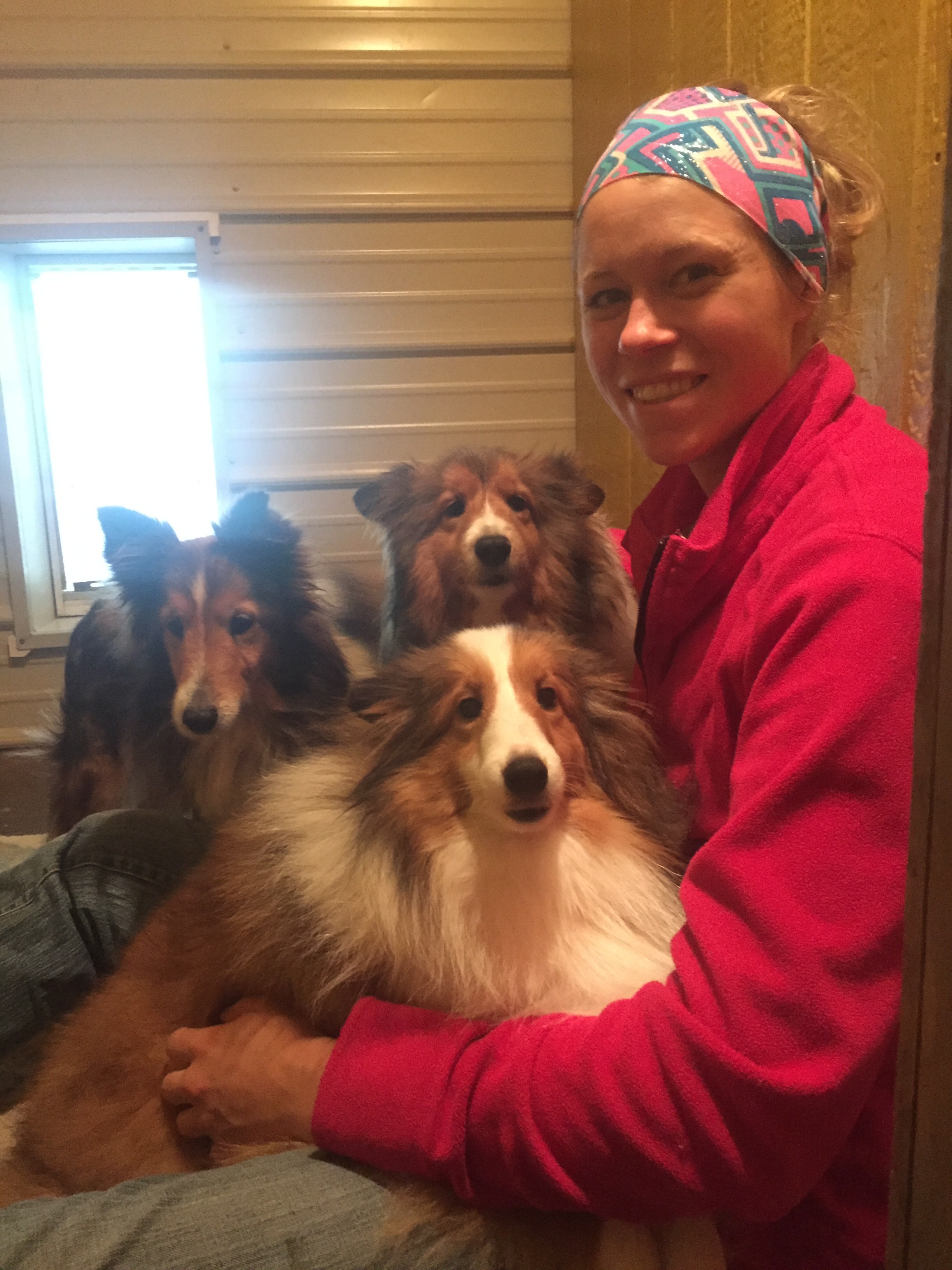 Kaity with the Sheltie Crew