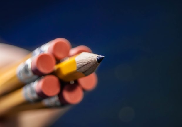 Cropped this image so the pencil takes up 2/3 of the frame, increased the saturation of yellow, orange and blue. The contrast of the blue against the red, orange and yellow makes the image stand out.