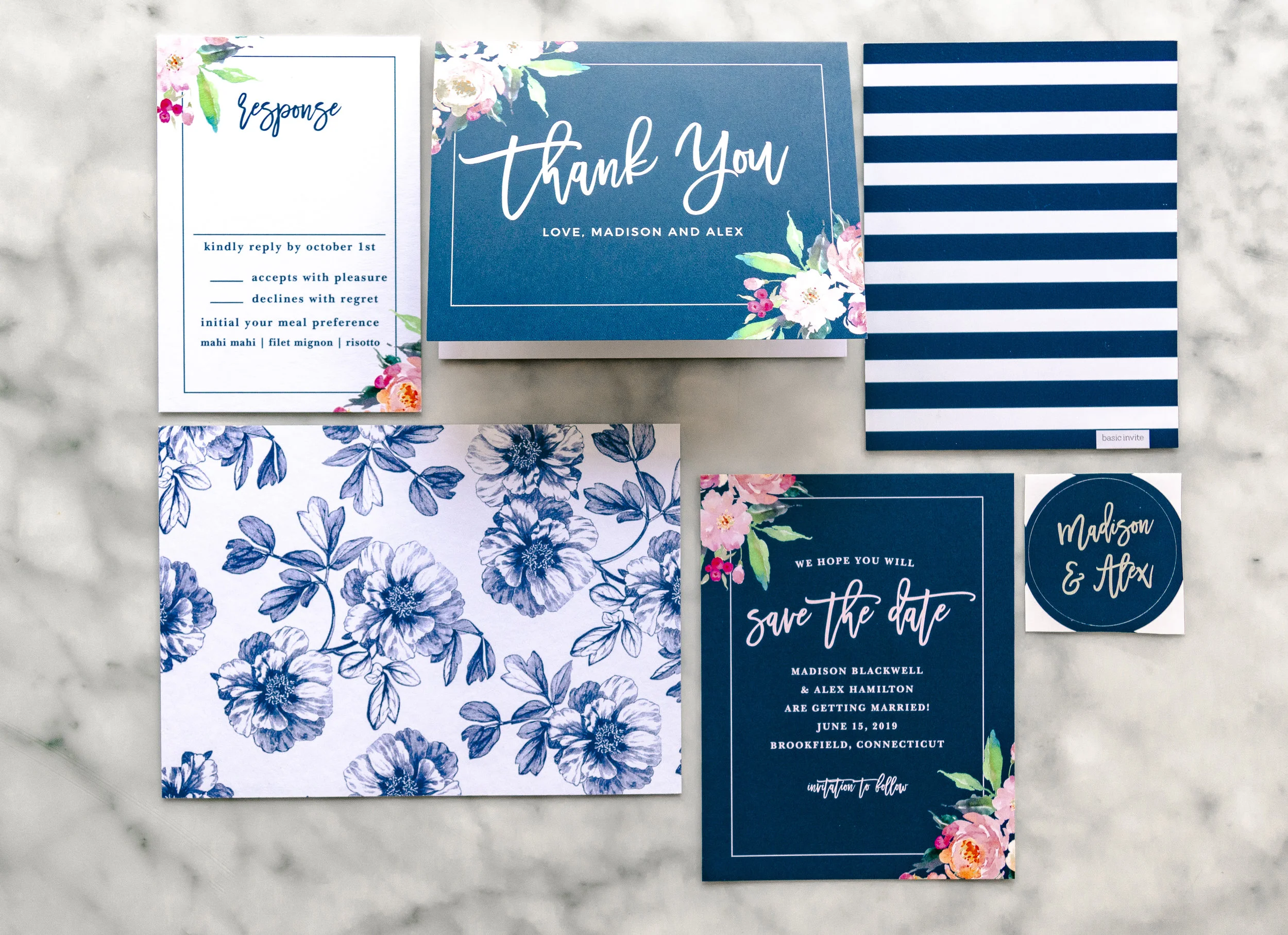 Watercolor "Save the Dates"