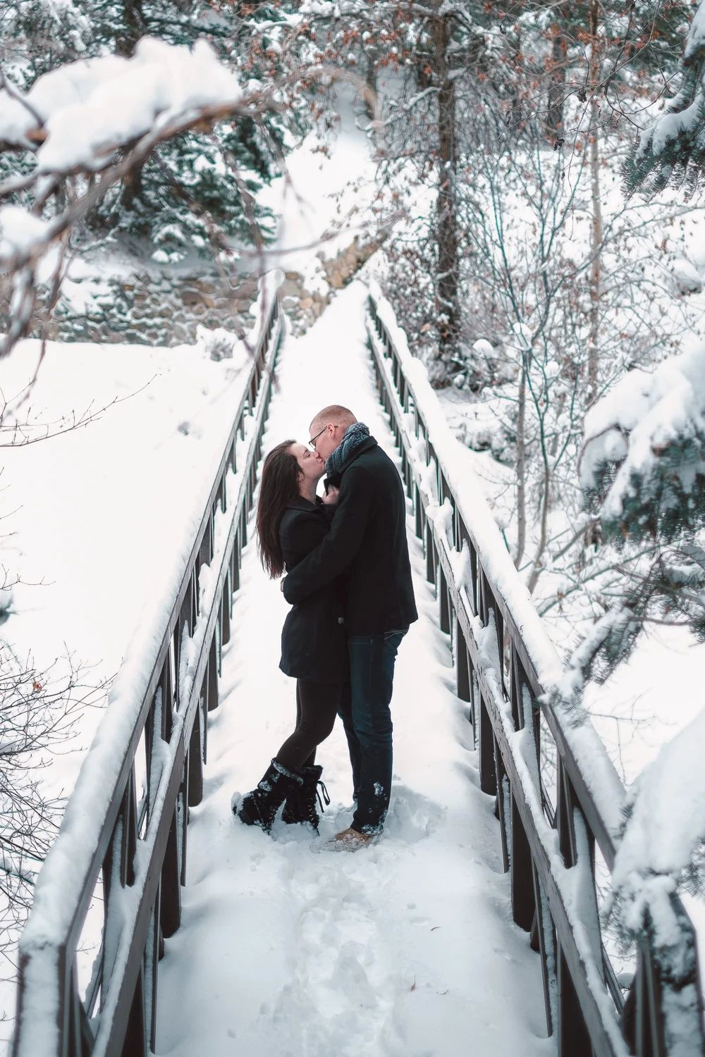 Salt Lake City Winter Engagement Session American Fork Canyon