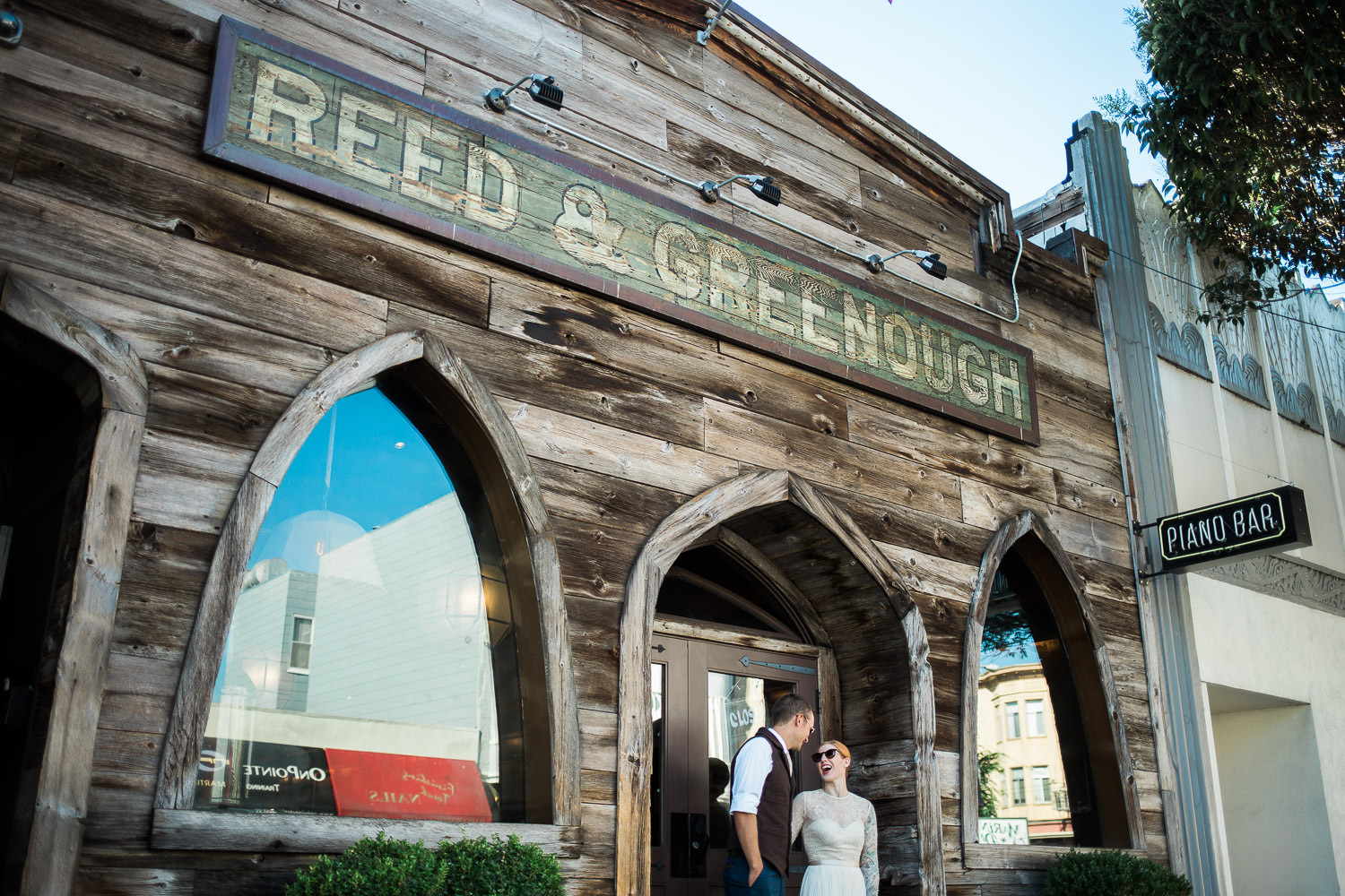 Reed and Greenough Piano bar san francisco elopement photographers