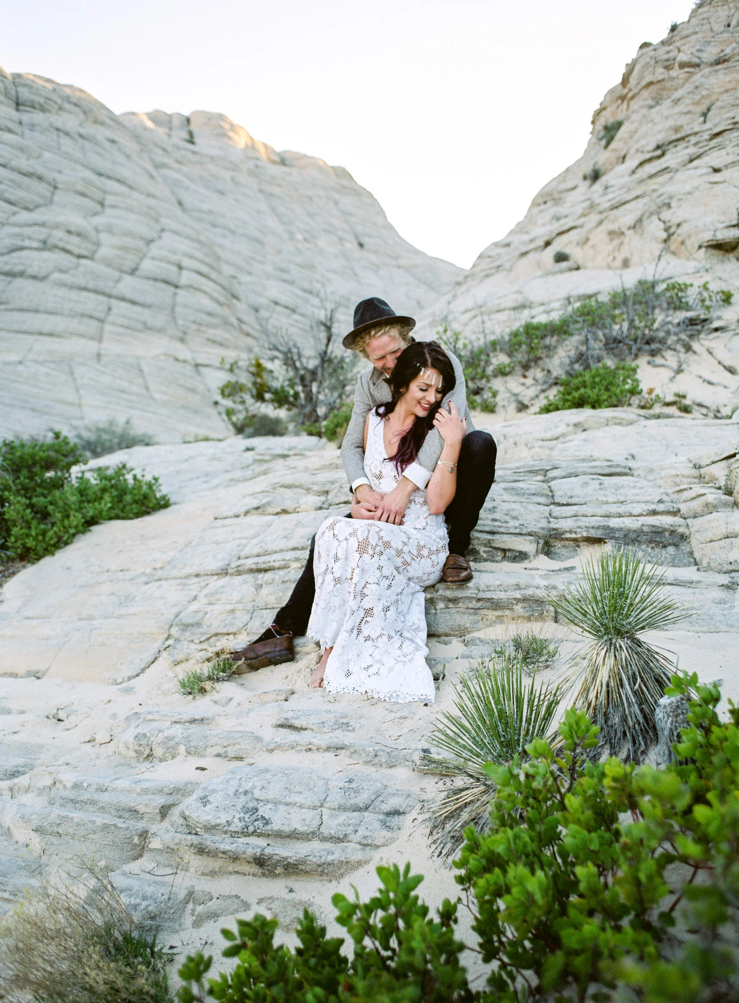 Fine Art Film Photographer desert elopement Fuji 160ns