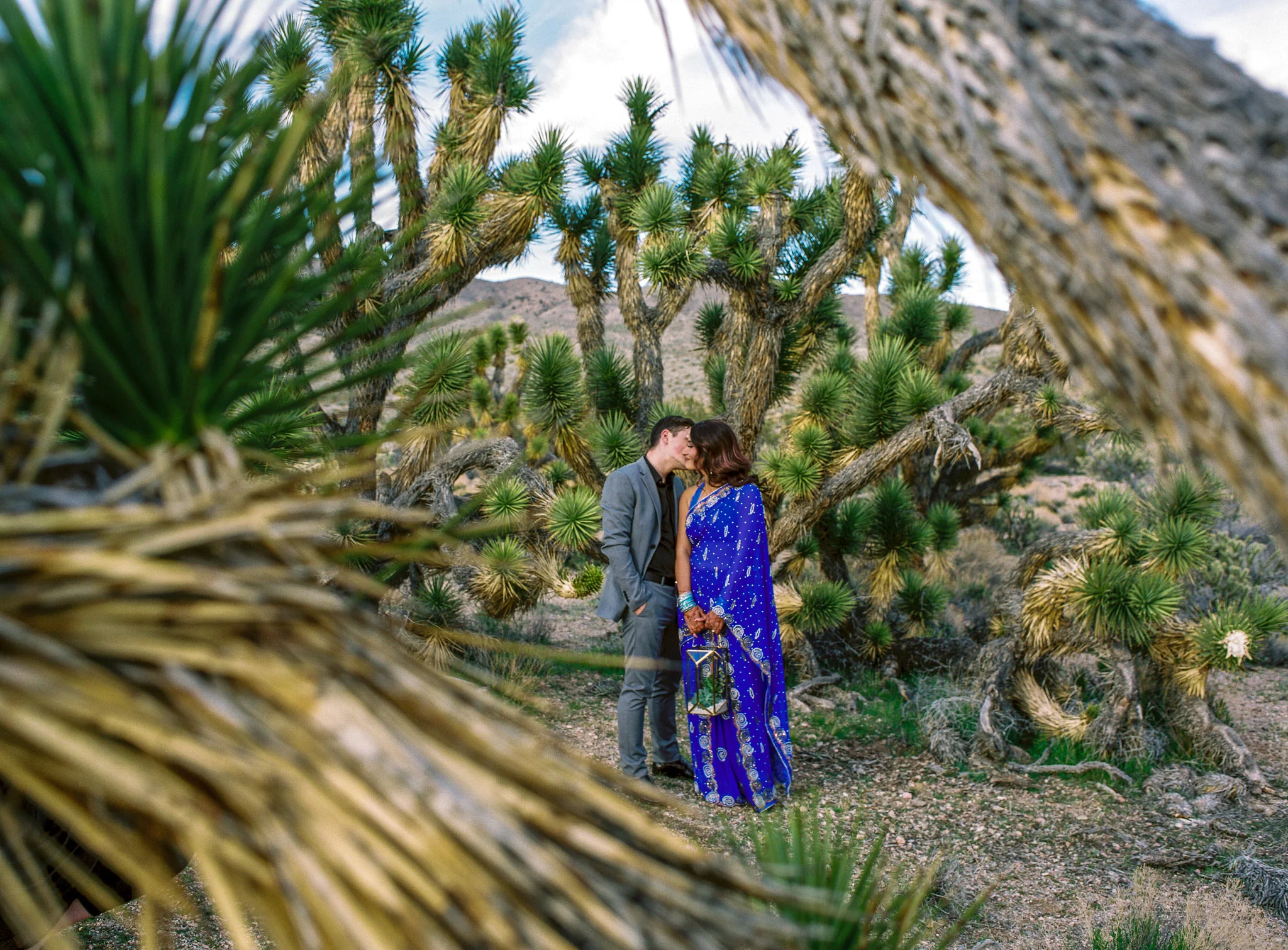 Joshua Tree Desert Indian Elopement Photographers Fuji 160NS
