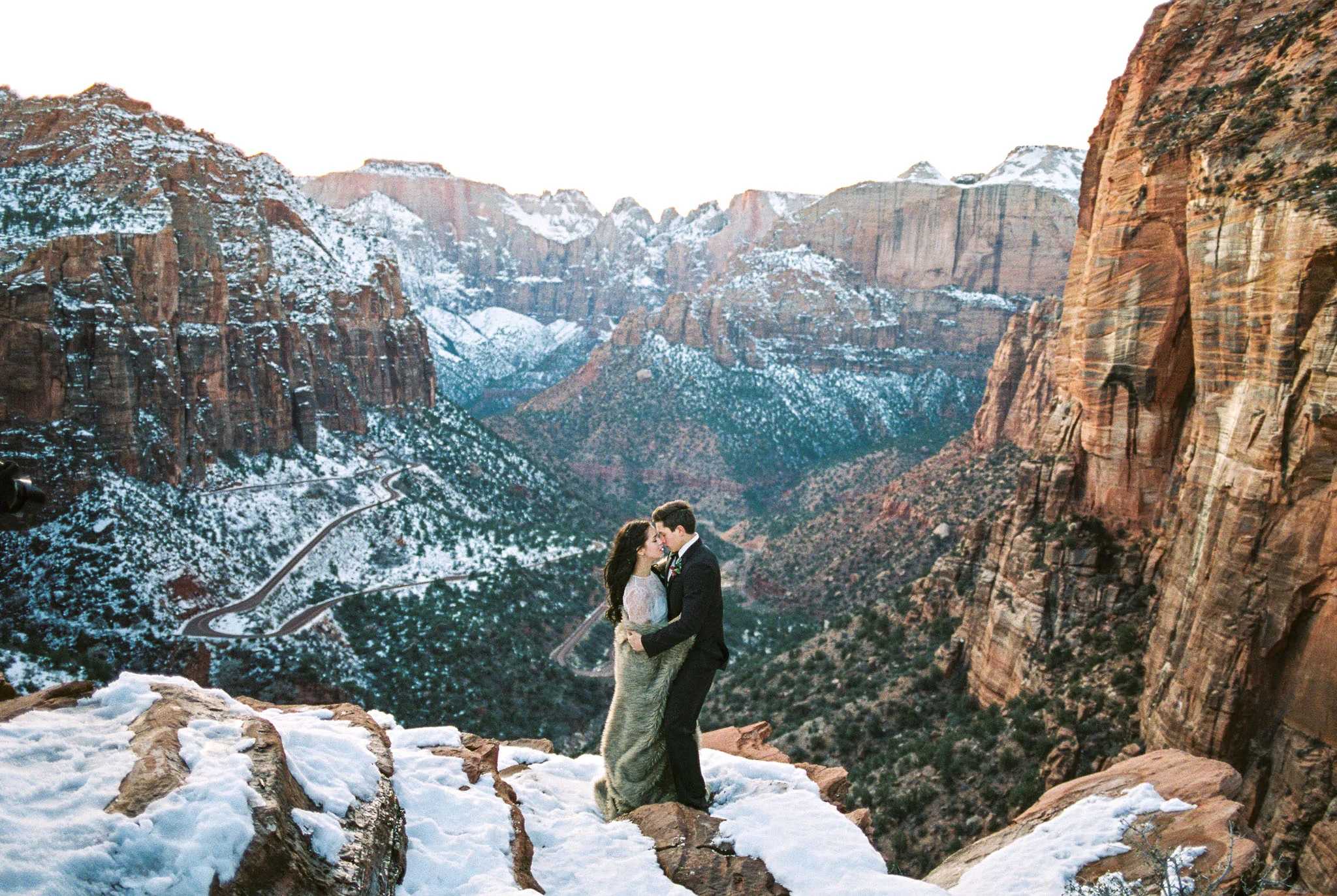 Epic Viewpoint Canyon Overlook Elopement Zion National Park
