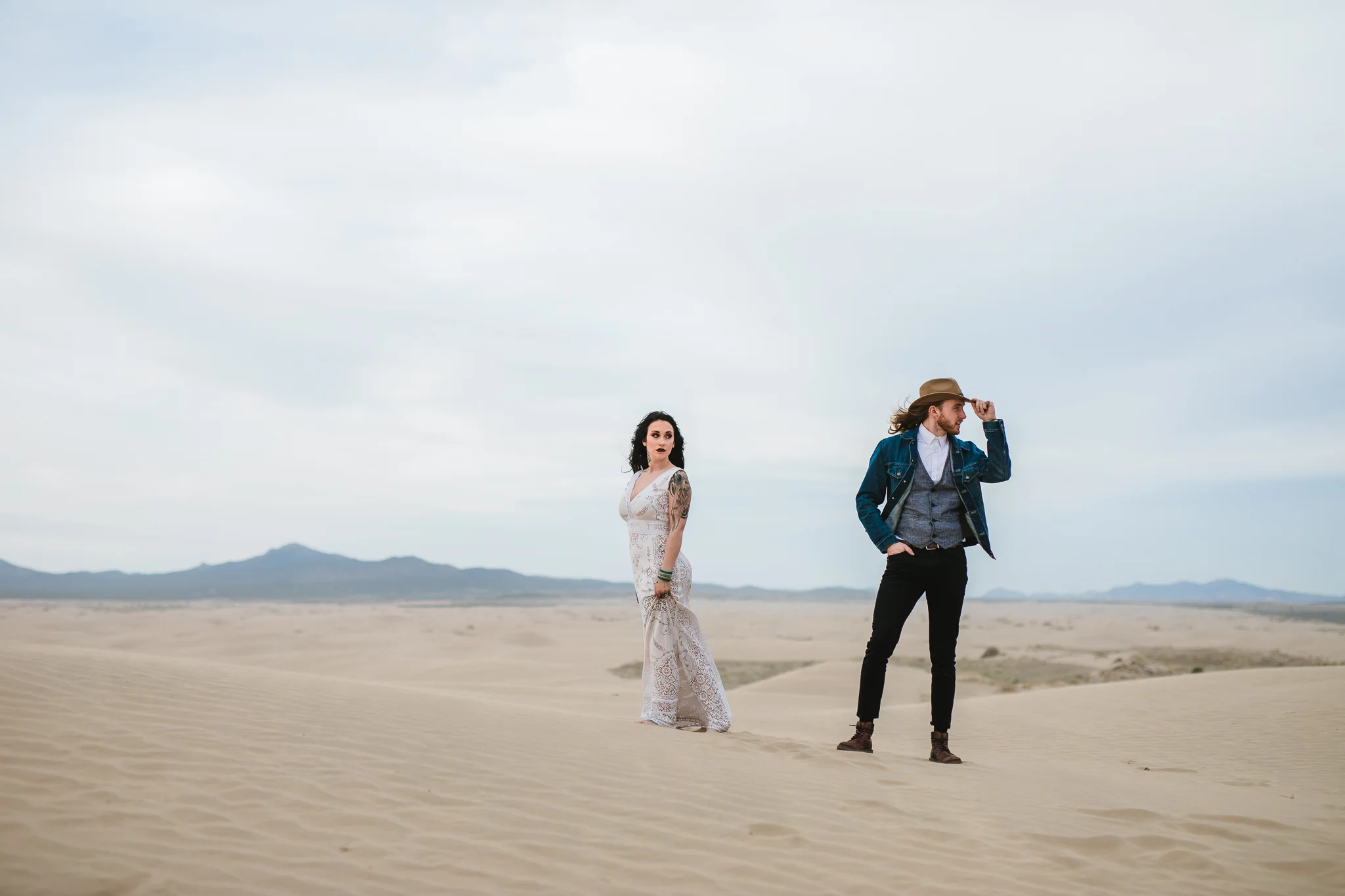 Epic adventure sand dunes elopement