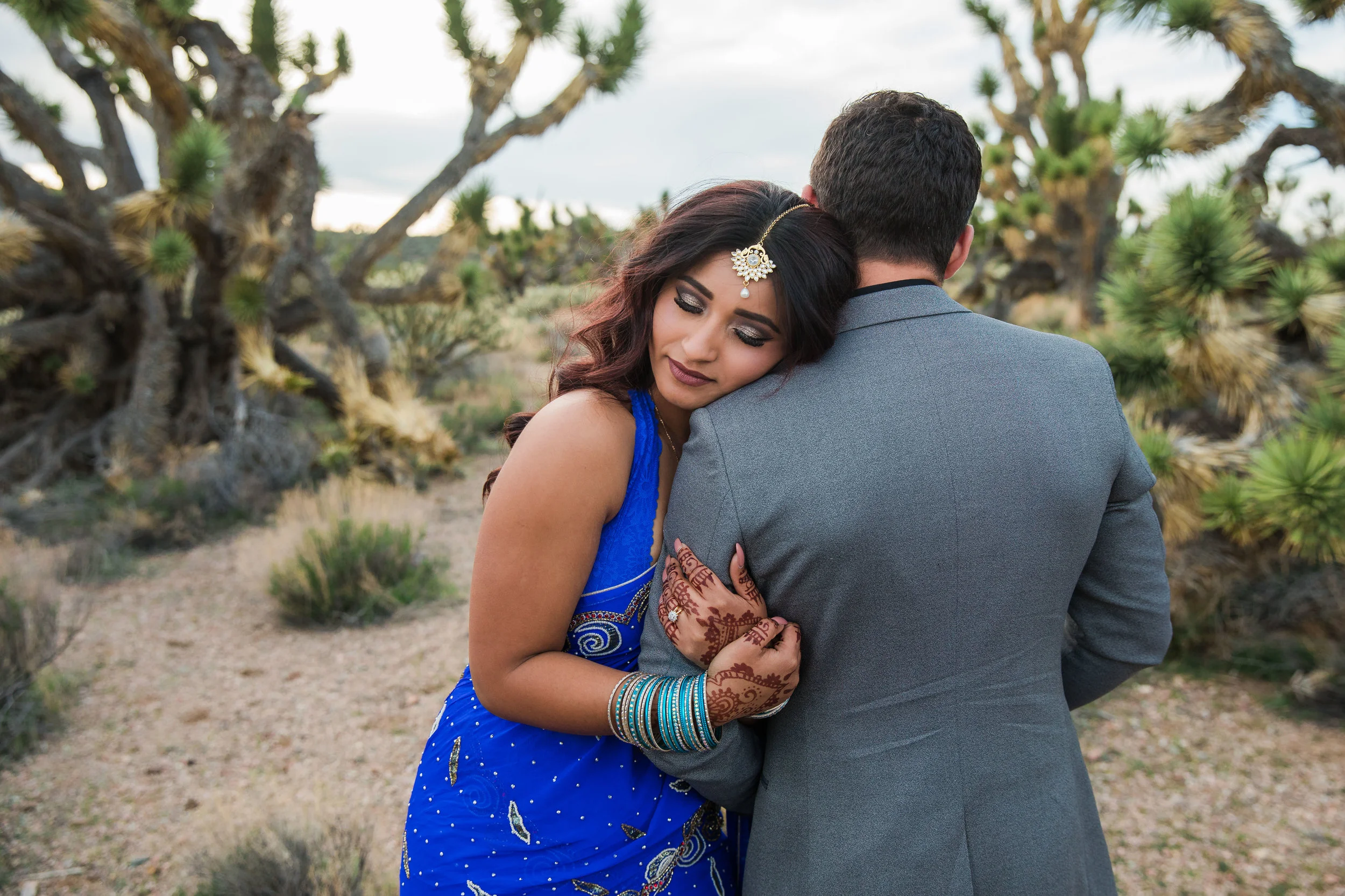 Nepali bride in traditional saree elopes in the Utah desert Kyle Loves Tori Photography