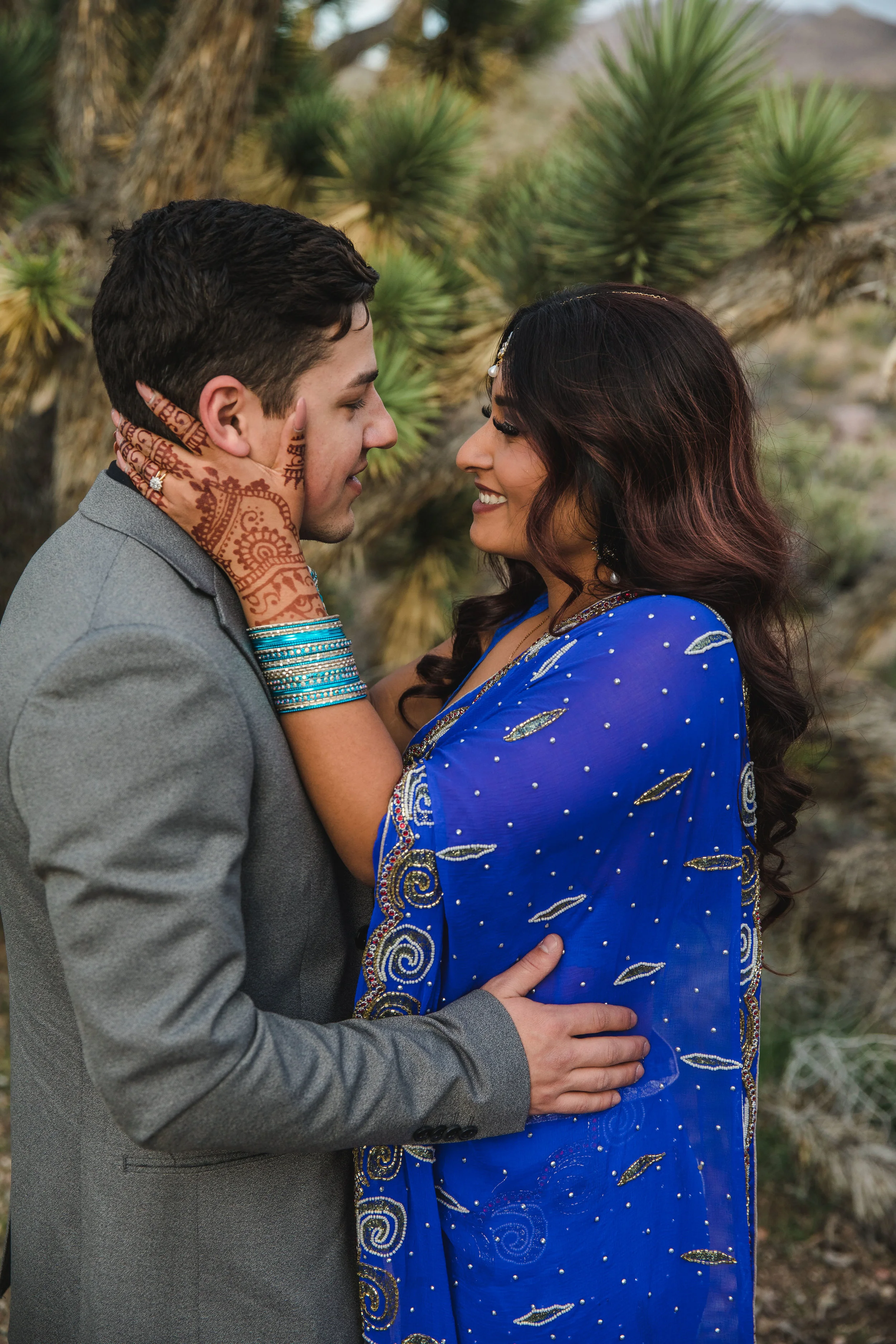 Ethnic couple gets away for an intimate elopement in the desert of Utah Kyle Loves Tori Photography