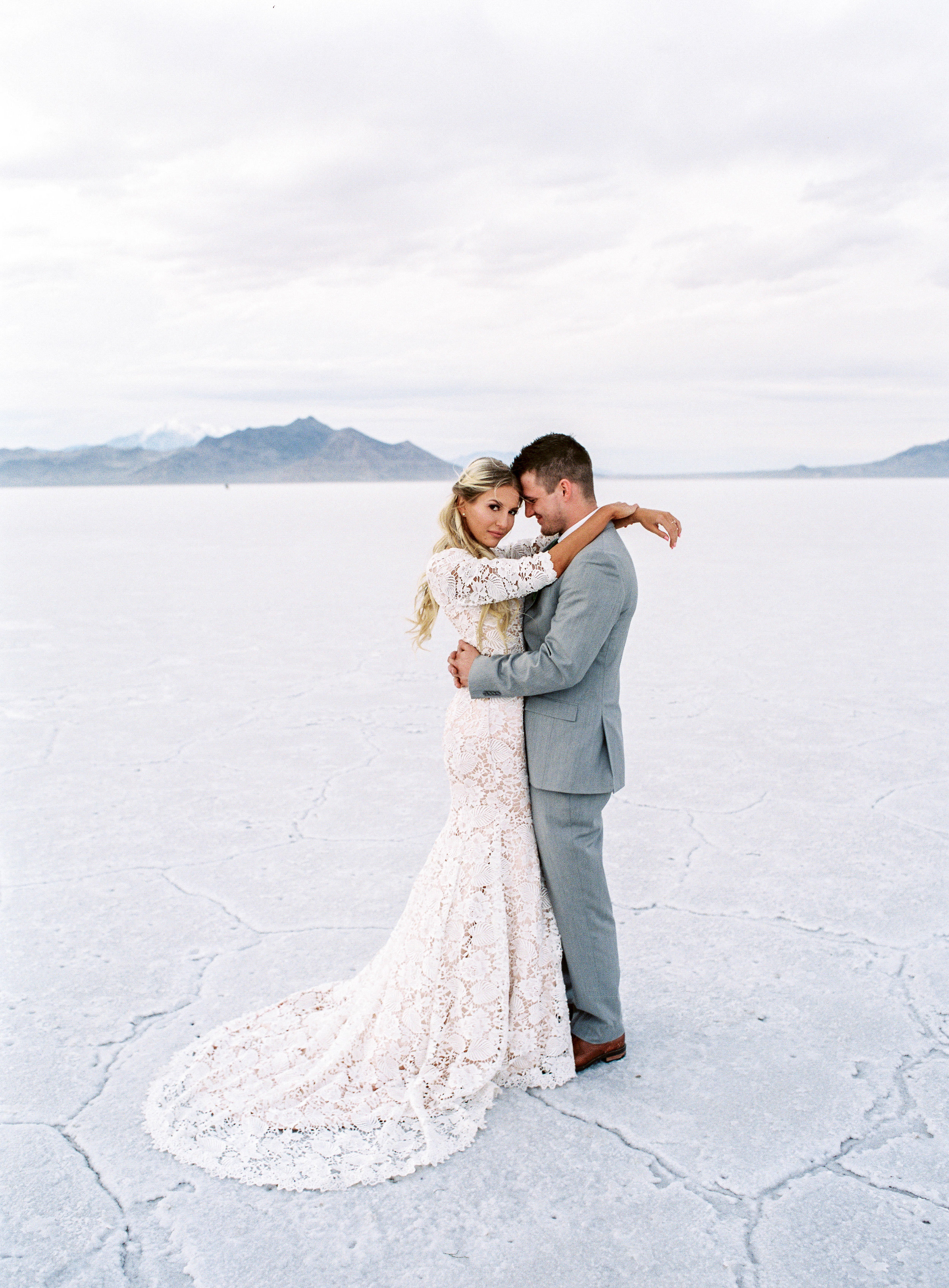 Fine art film wedding photographer bonneville salt flats utah wedding