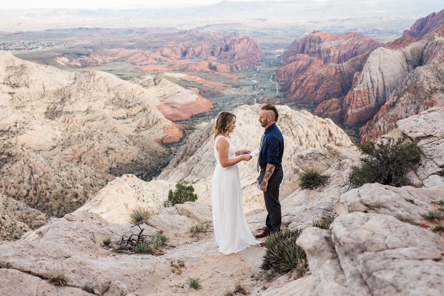 Epic cliffside vow renewal Snow Canyon State Park Saint George Utah