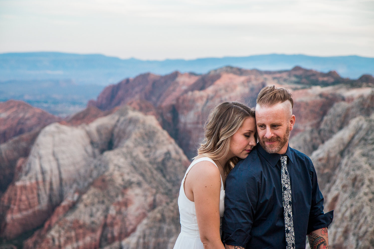 Intimate vow renewal couple imagery epic scenery Kyle and Tori Sheppard