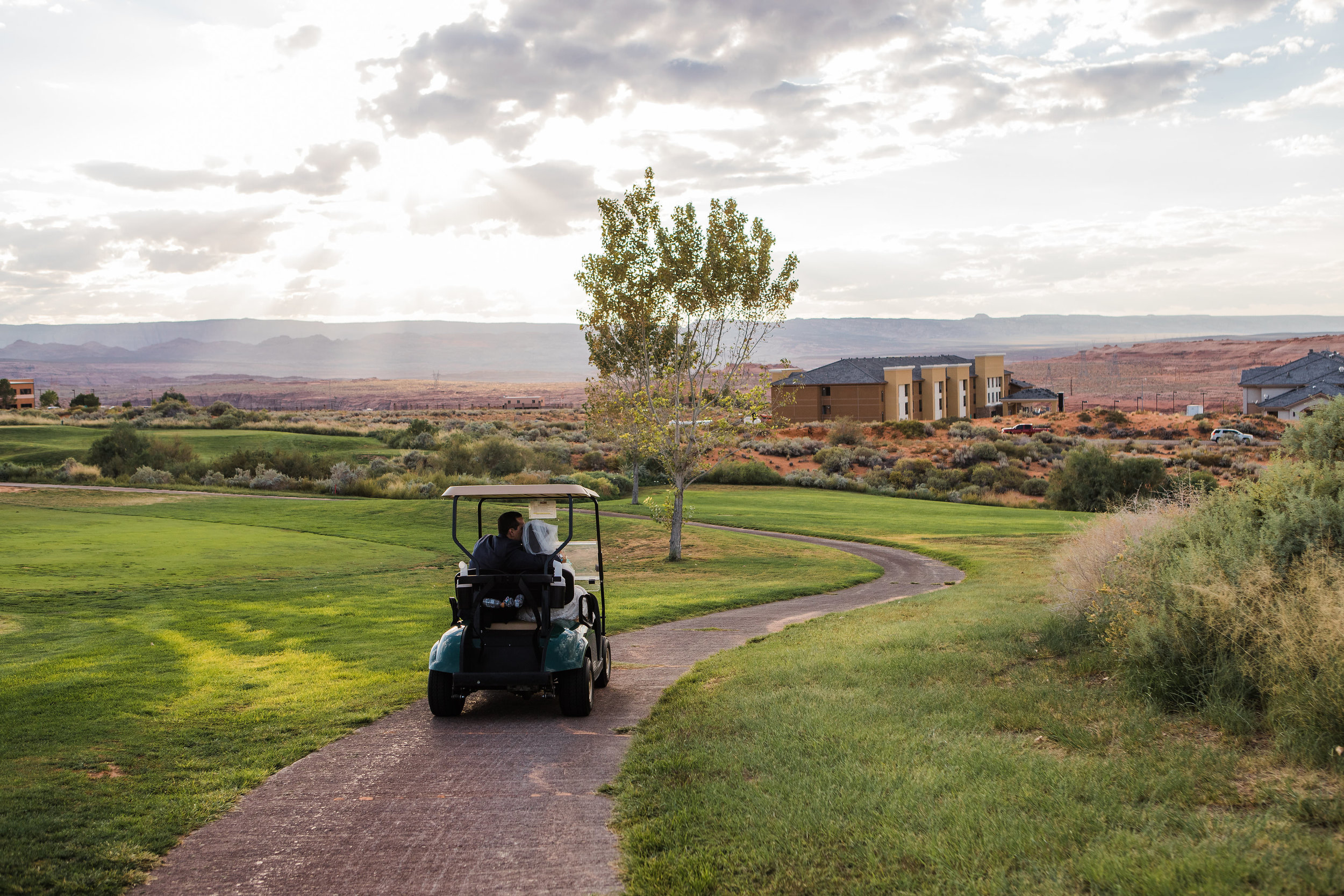 Wedding Golf Cart Ride