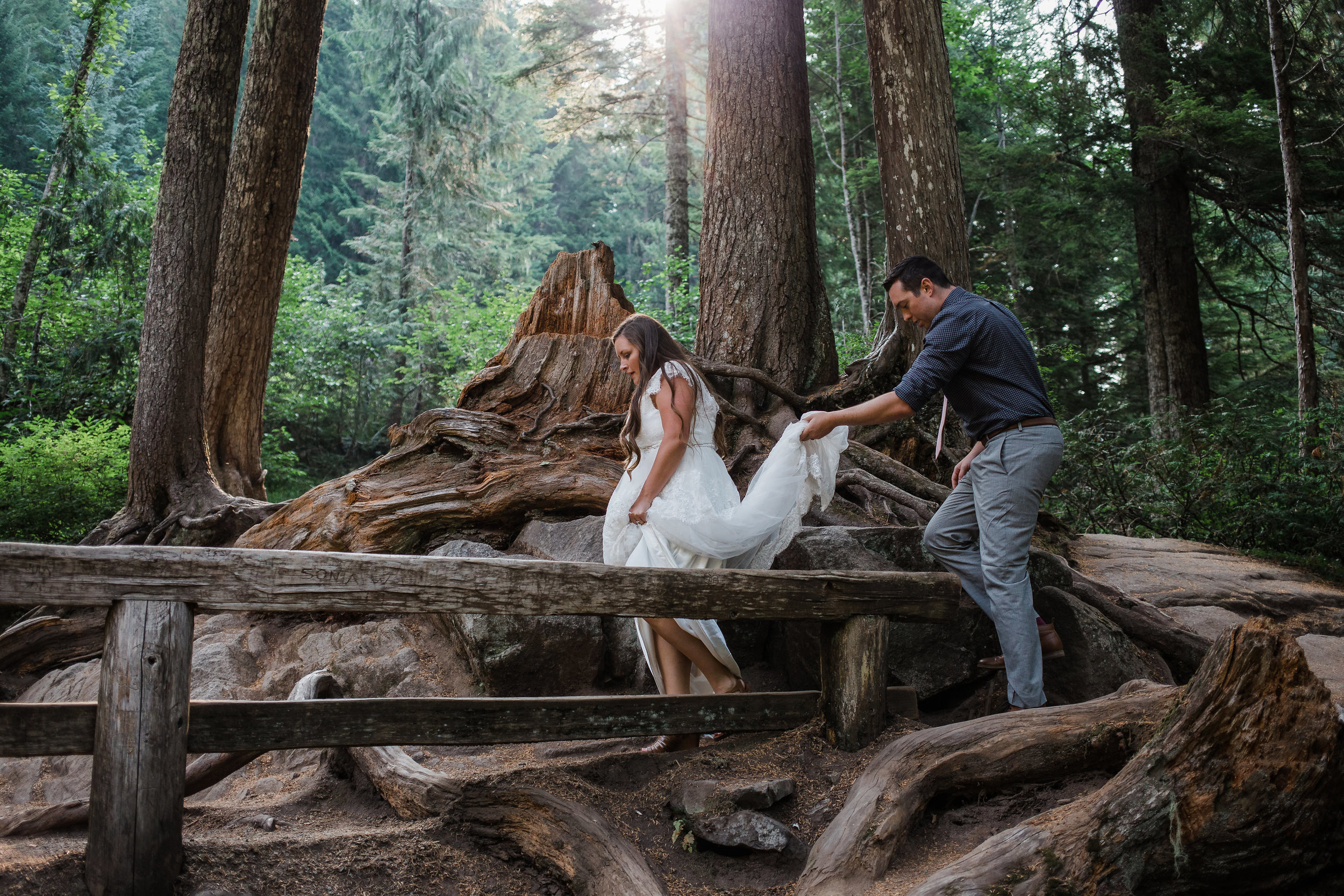 Adventure wedding in the forest