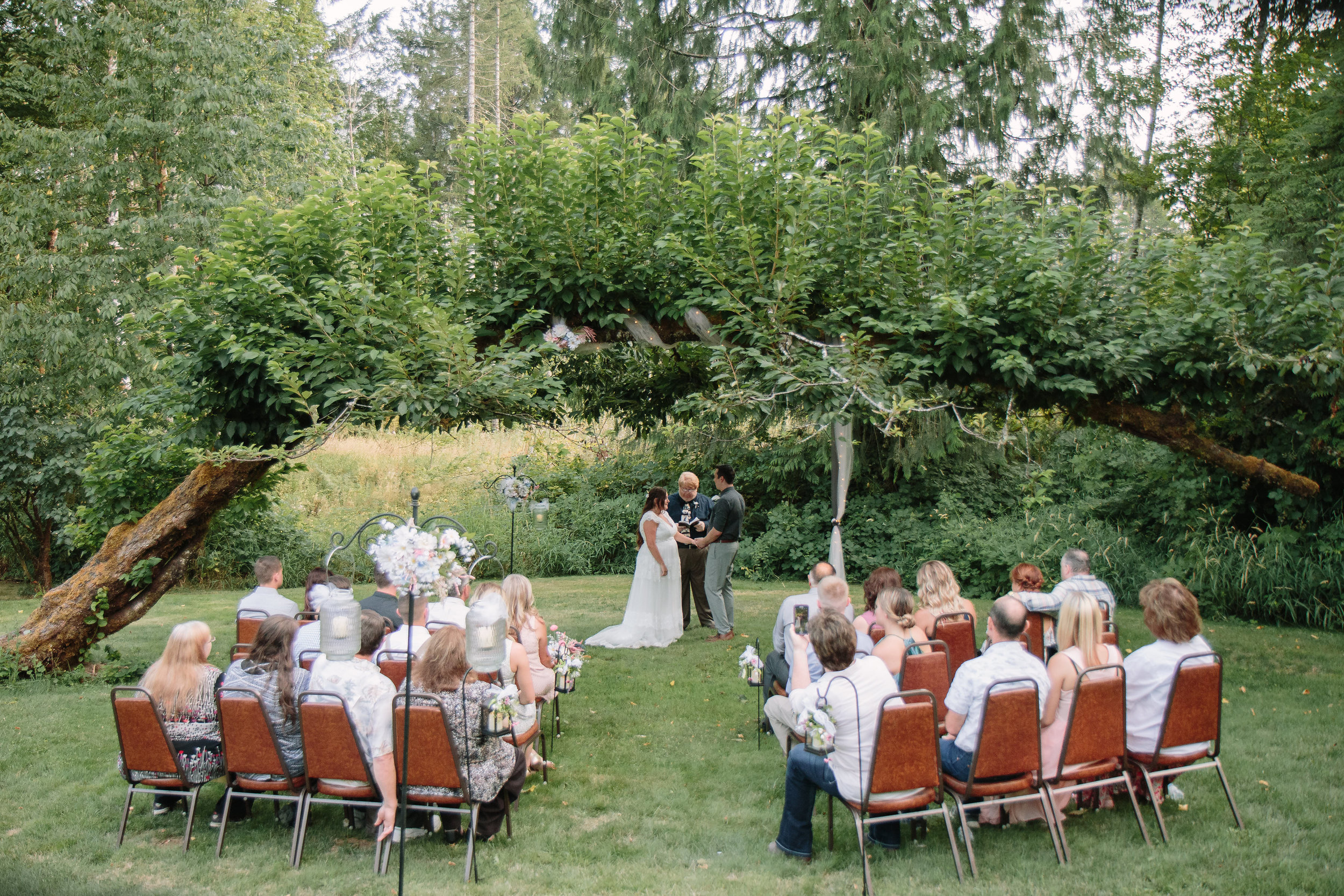Cabin Intimate Wedding Washington Forest