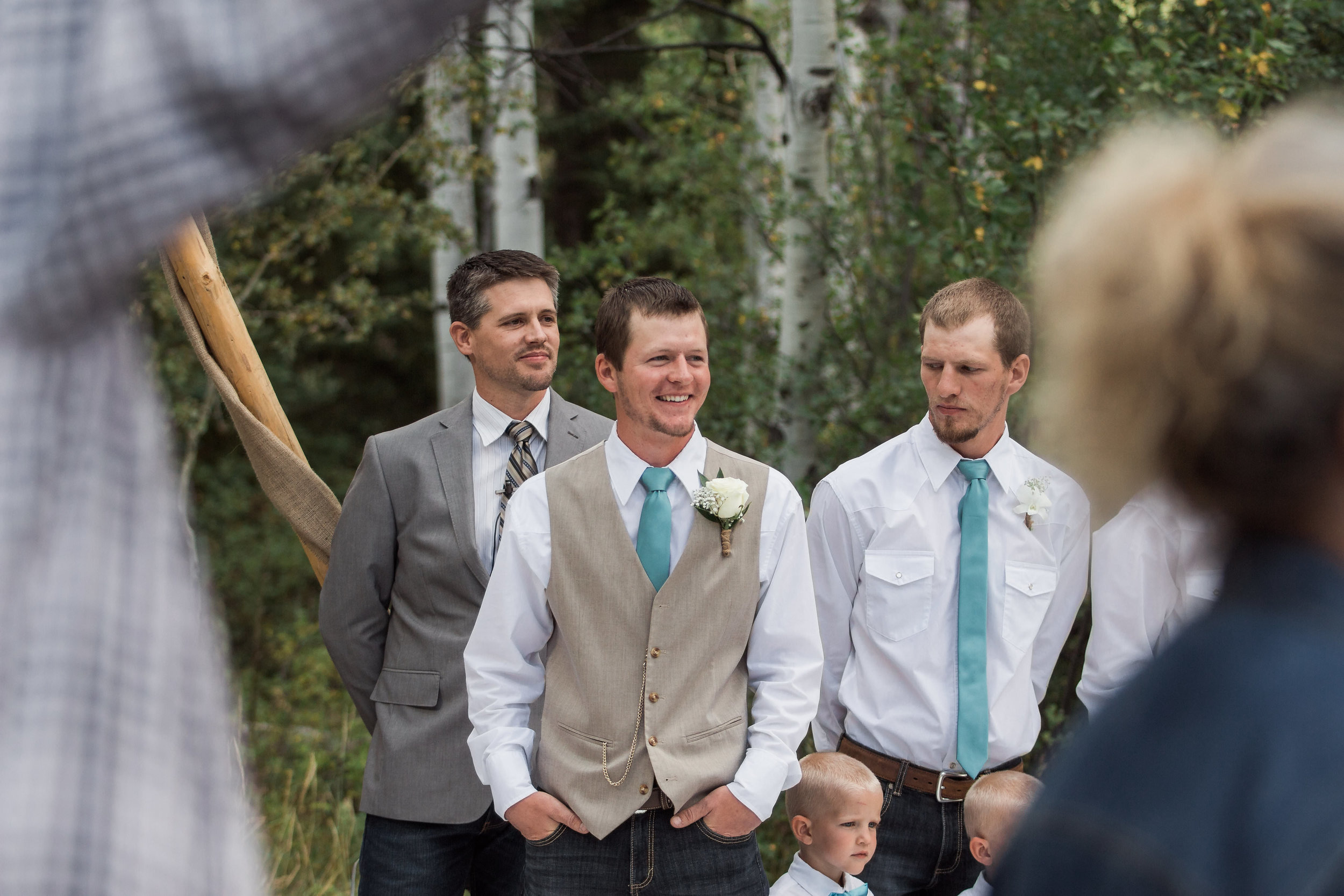 First Look Groom Ceremony Colorado