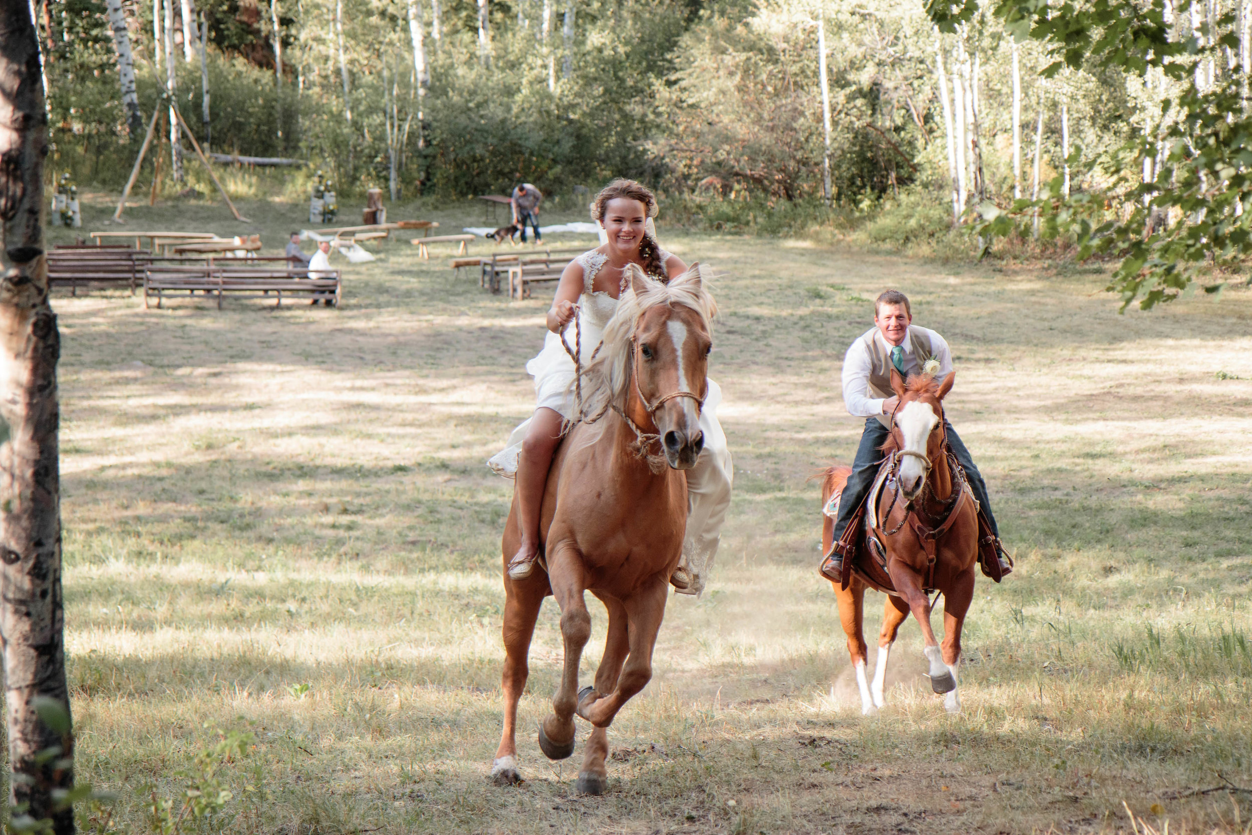 Horse Ride Bride Groom Mountain Race