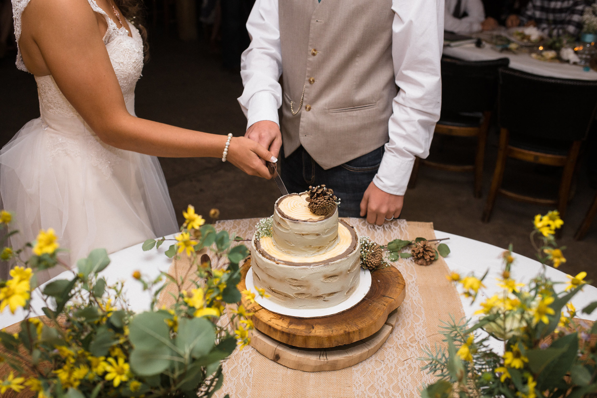 Aspen Tree Cake Mountain Wedding Reception