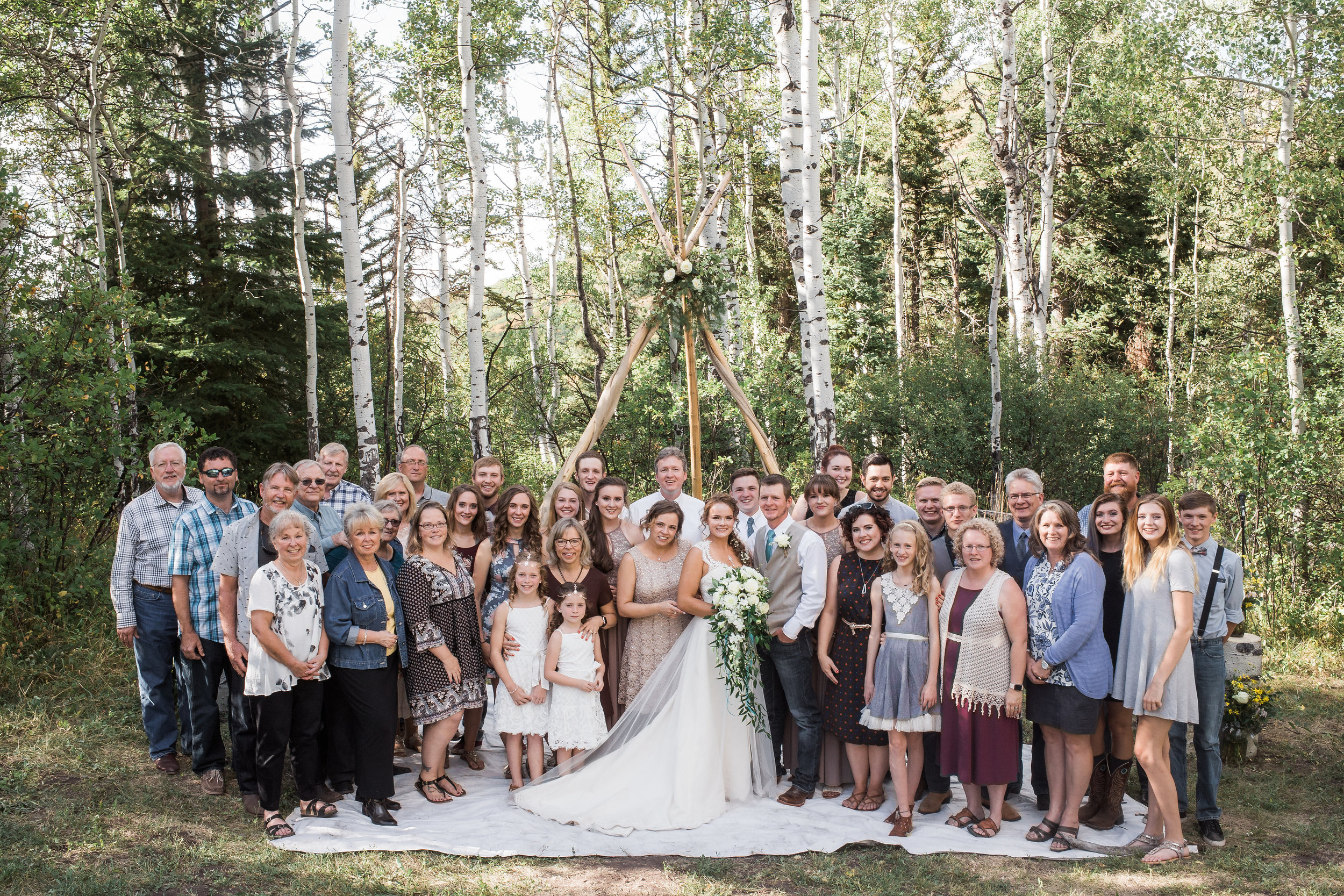 Family Photo Mountian Wedding