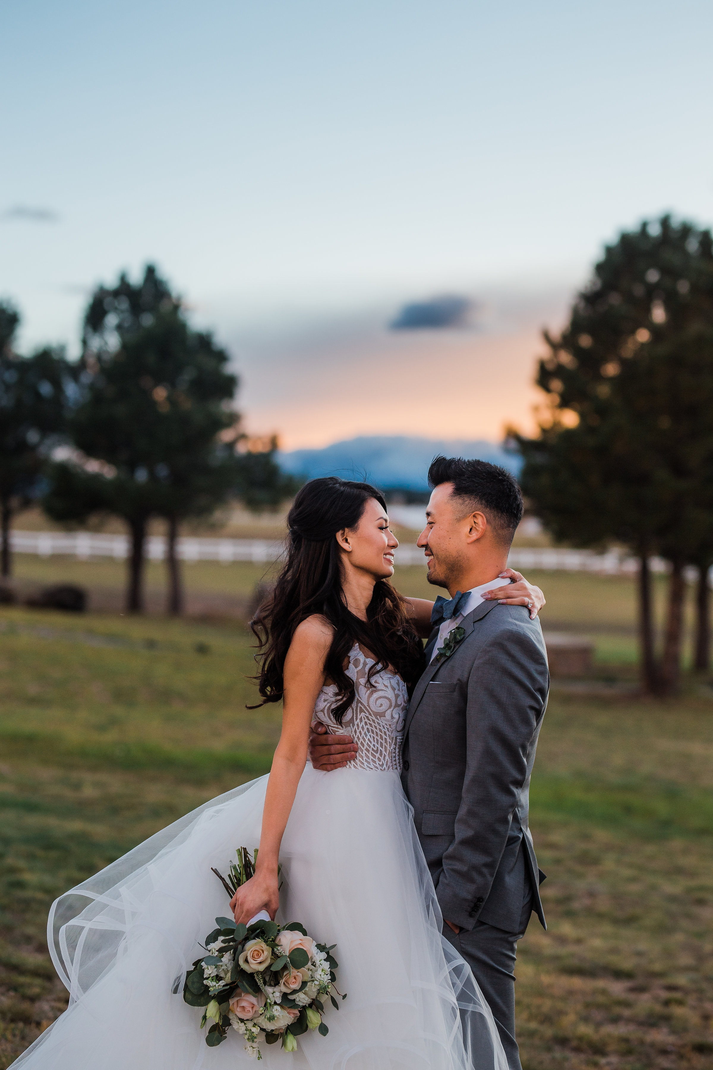 Pikes Peak backdrop wedding photos Colorado Springs