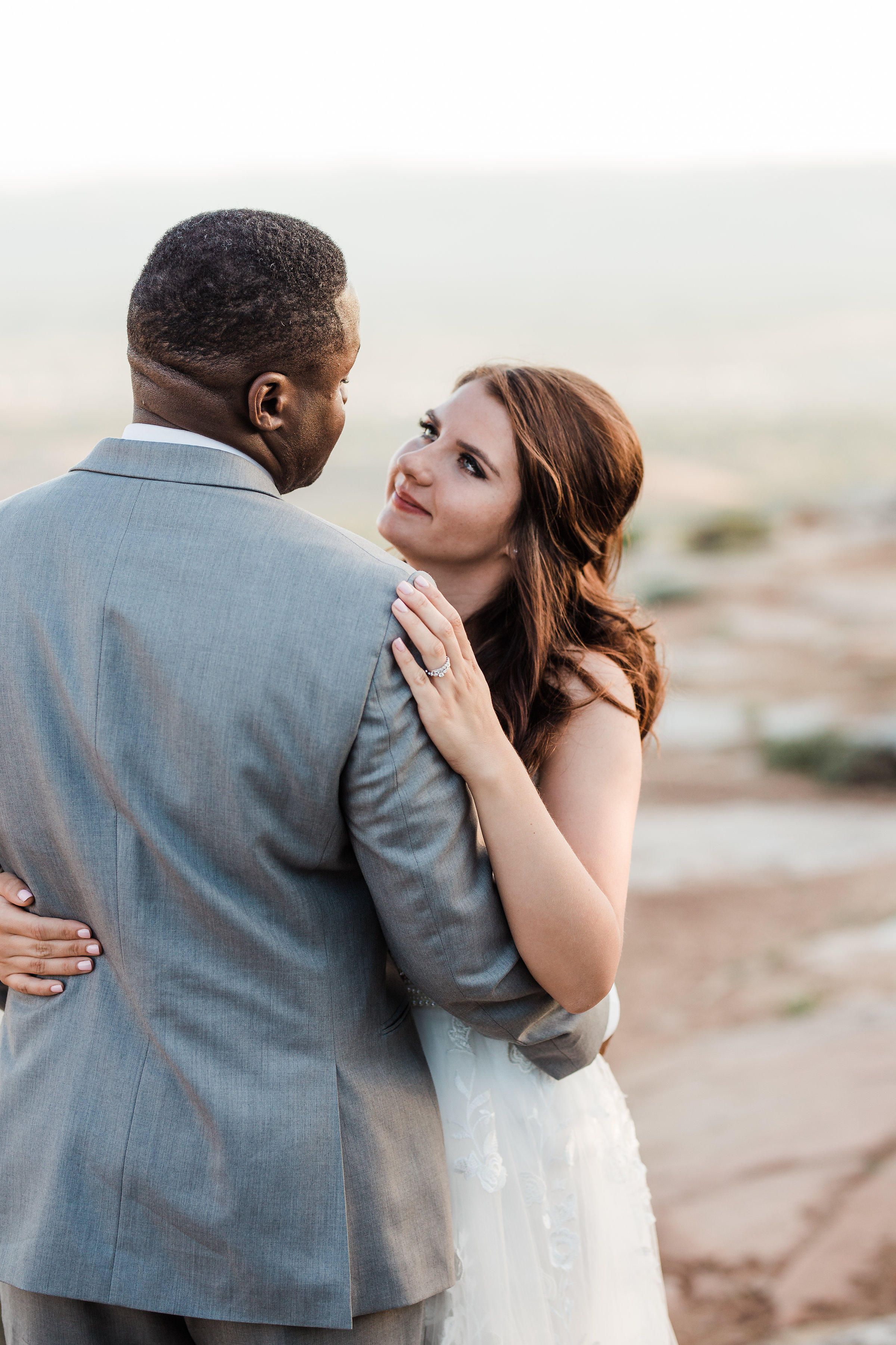 Interracial couple adventure wedding in Colorado