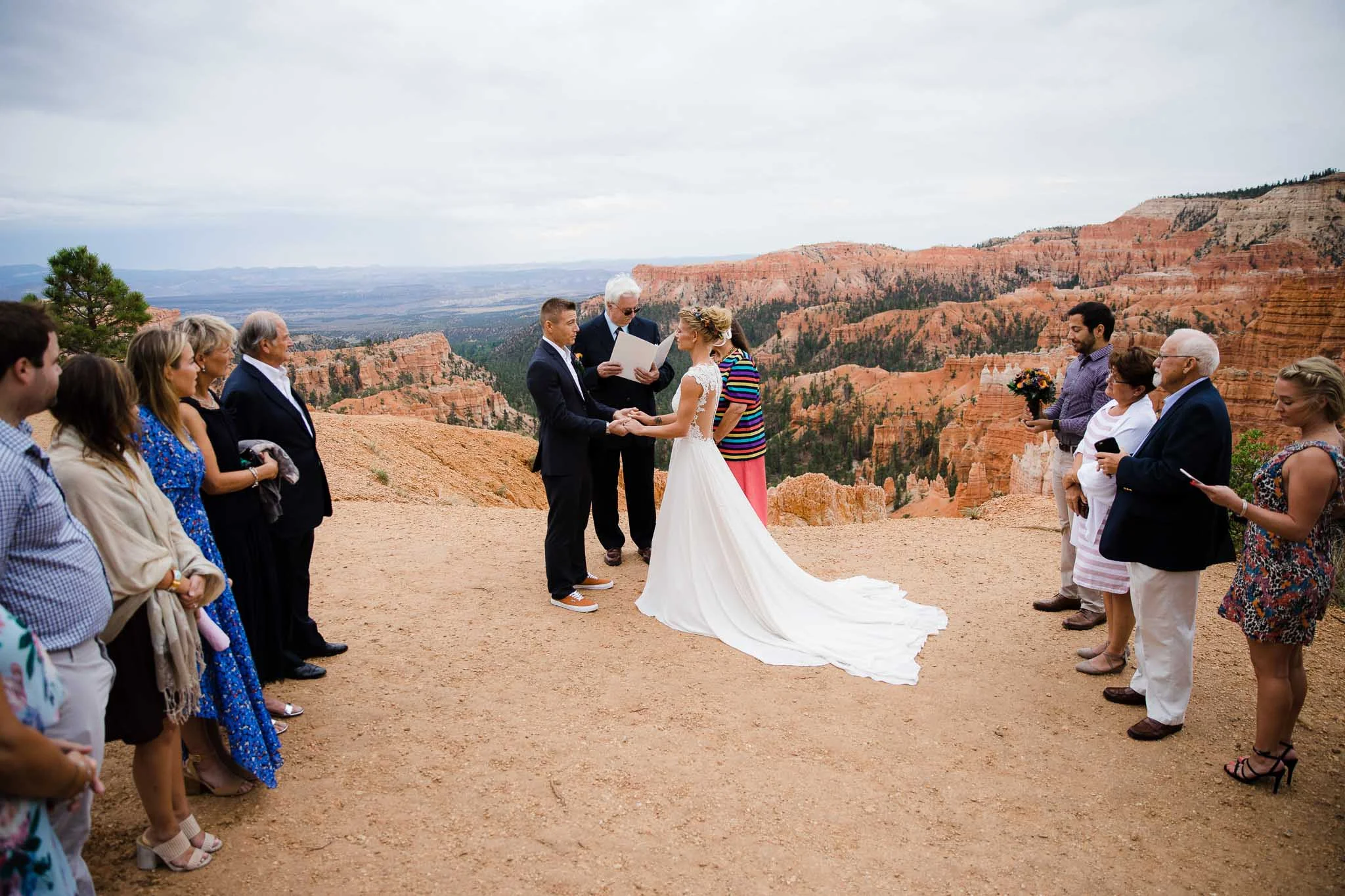 Wedding ceremony overlook Bryce Canyon National Park Utah
