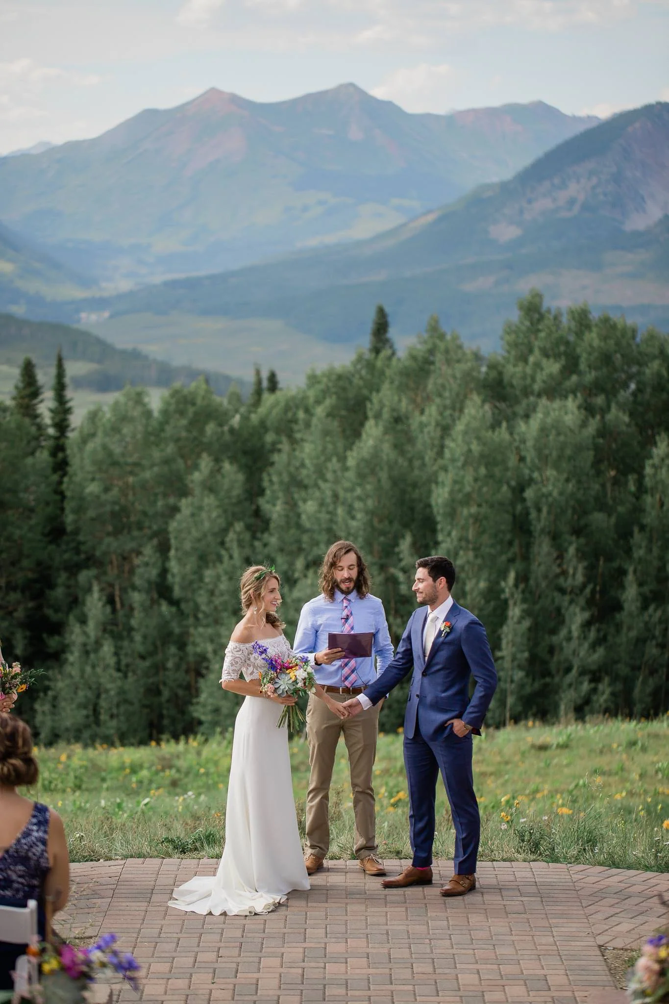 Wedding ceremony at Crested Butte Mountain Resort Ten Peaks in Colorado