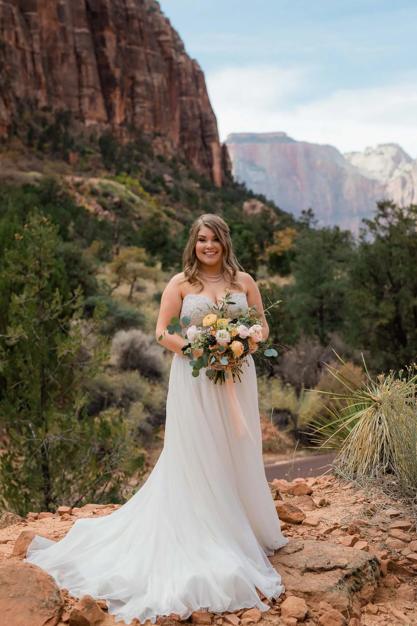 Portrait of Bride in Zion National Park