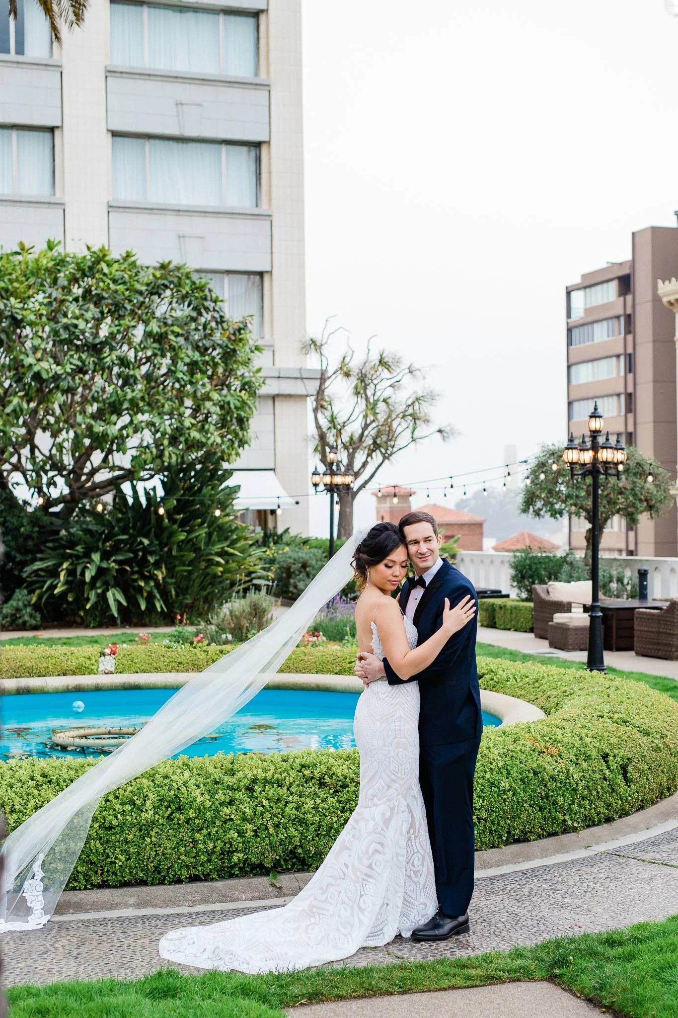 Fairmont first look San Francisco Elopement