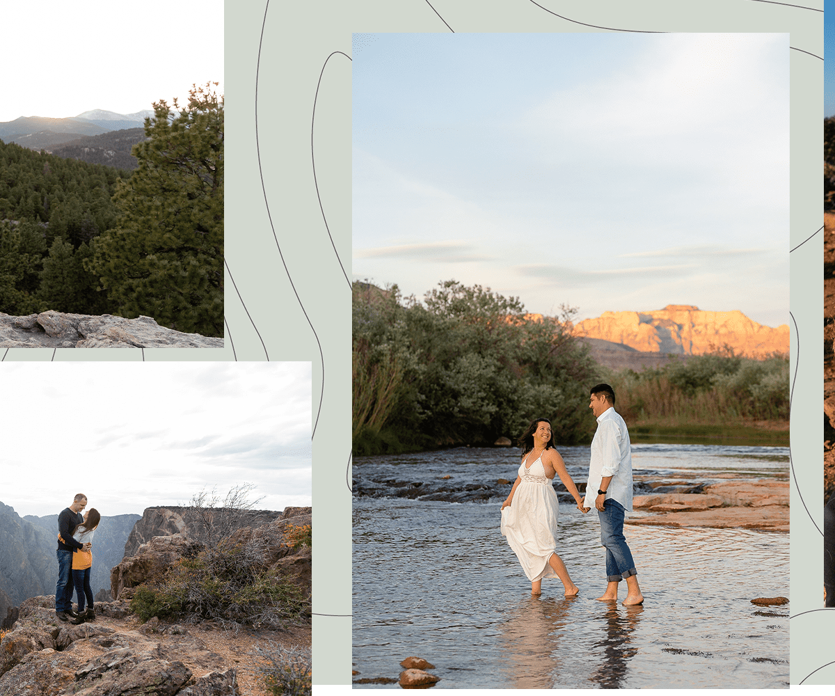 Collage of images from Couples Photoshoots by Kyle Loves Tori Photography