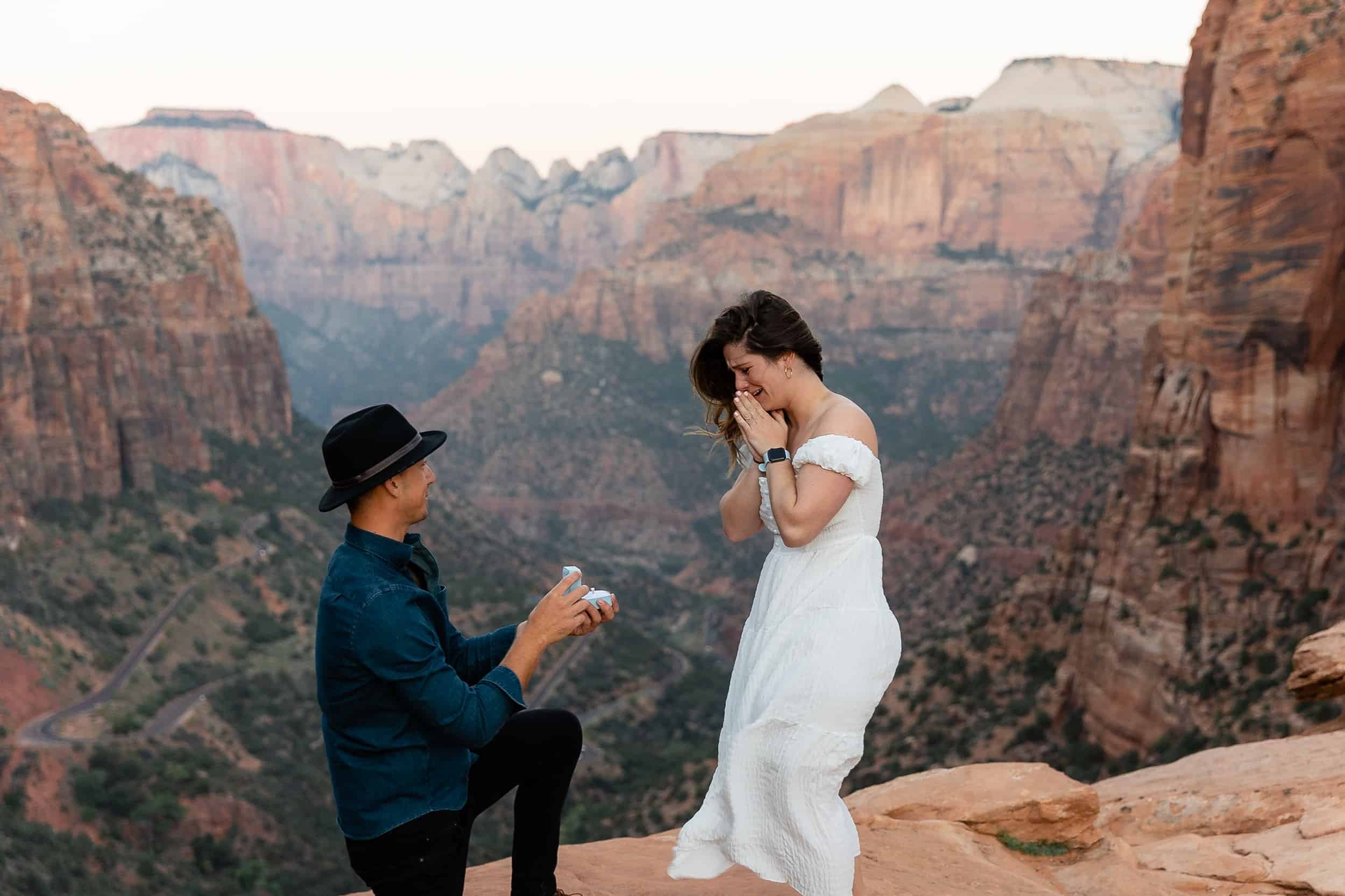 Utah surprise proposal photographer