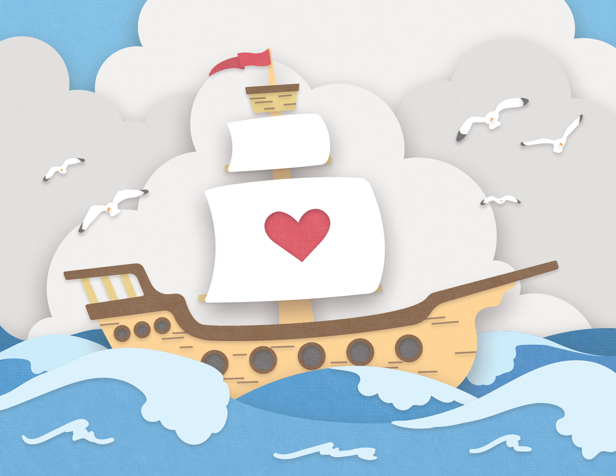 Lovepop Ship Illustration