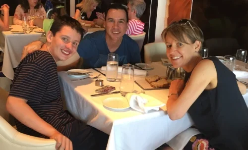 Oliver, Jonathon (Kerry's husband) and Kerry.