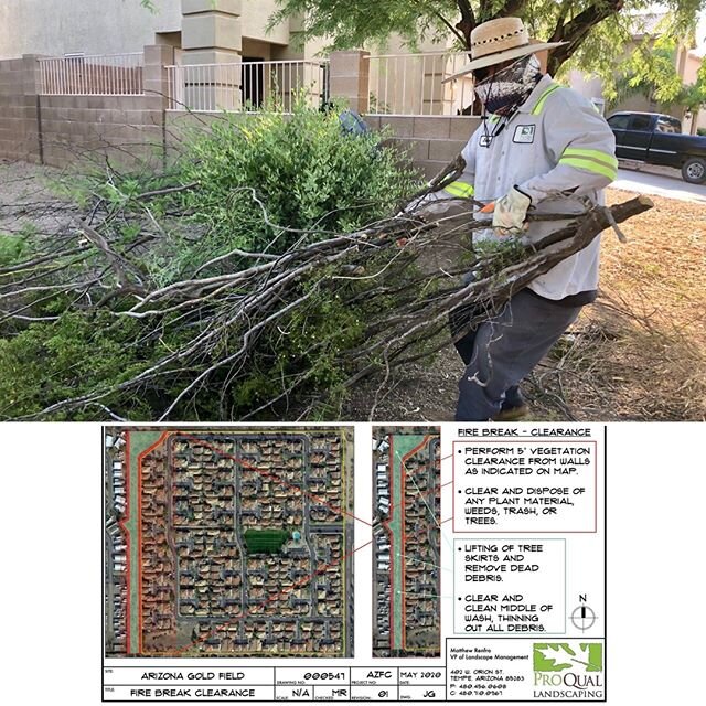 Our Enhancement Division is knocking out another fire break clearance out at Arizona Goldfield Homeowners Association! 💪 Removing truck loads of the increased vegetation growth we had during the spring. It's never too late to increase the safety of 